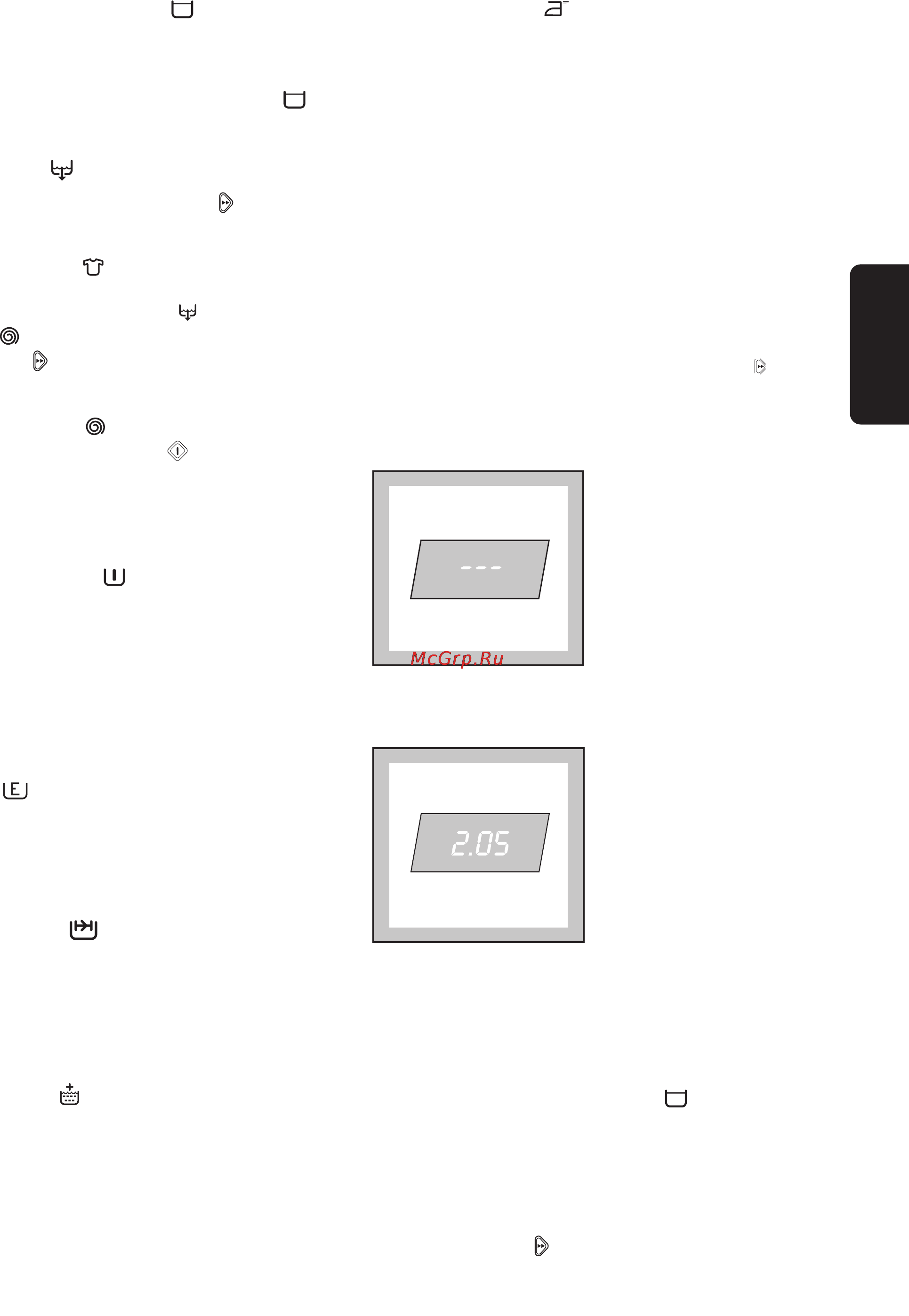 Zanussi ZWS 1040 [9/92] Tlacitko funkce