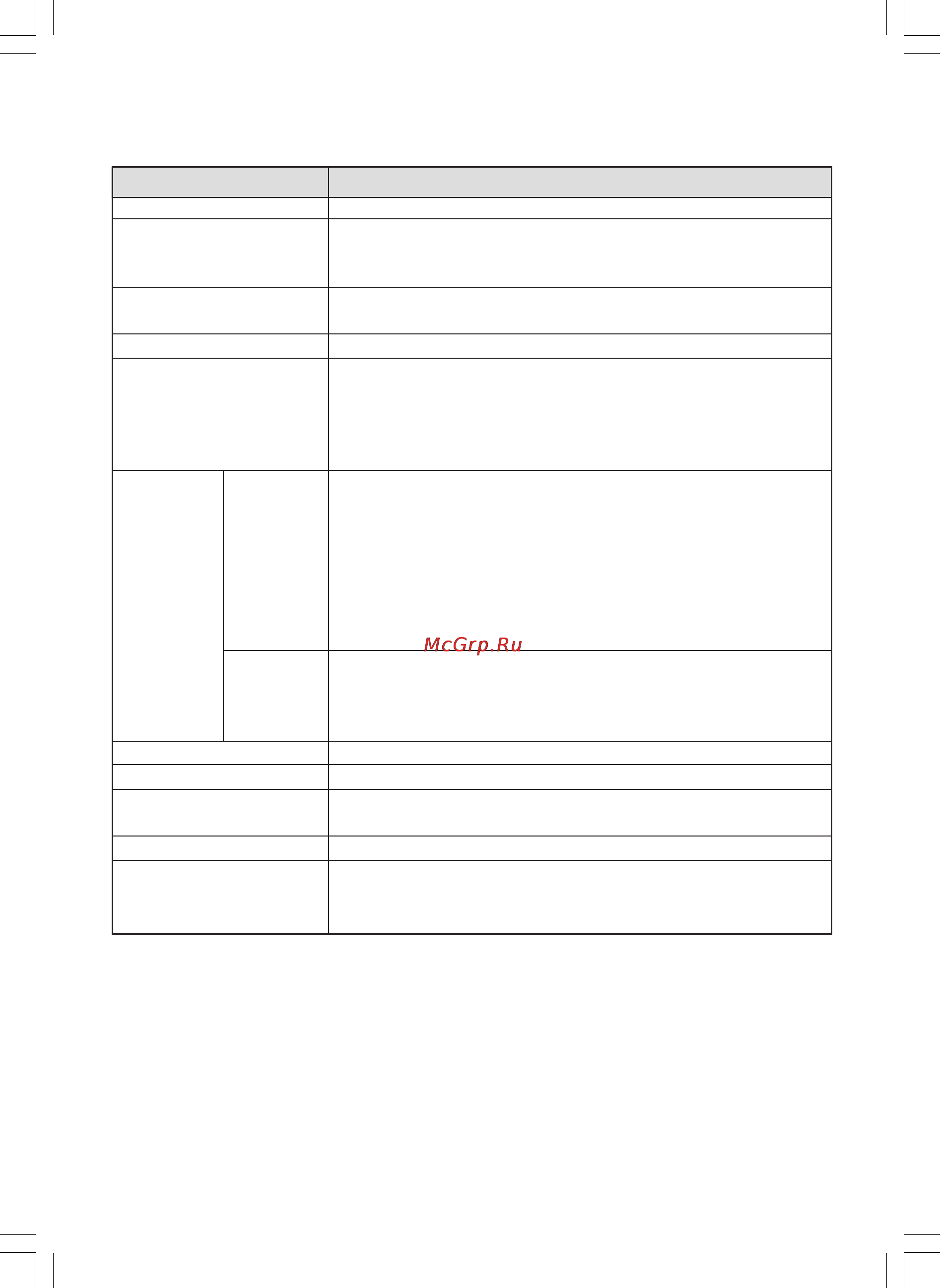 Toshiba 21CJ1R [15/16] Технические характеристики