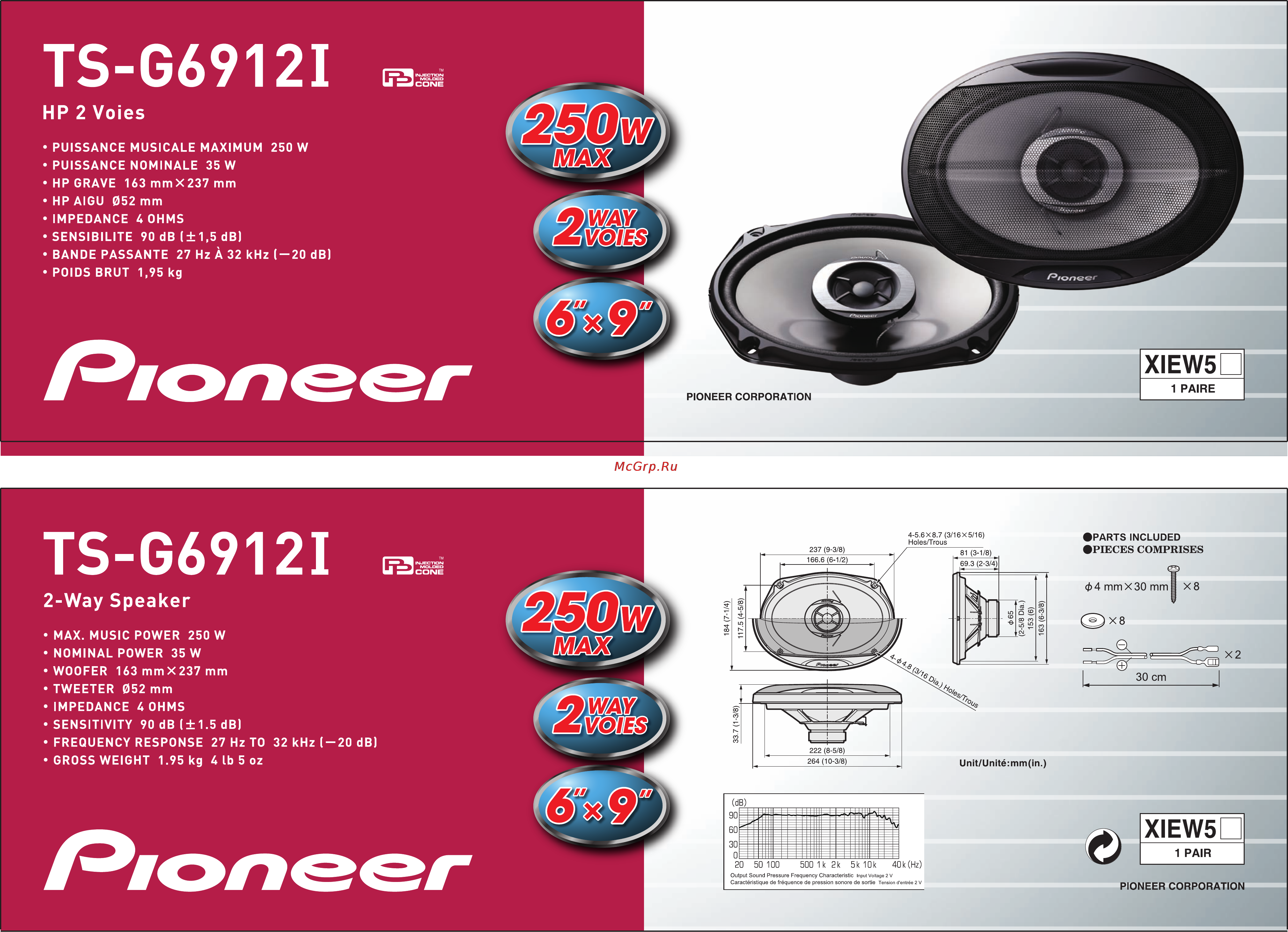Pioneer TS-G6912 I [2/5] Thf5265 a_cn長手面