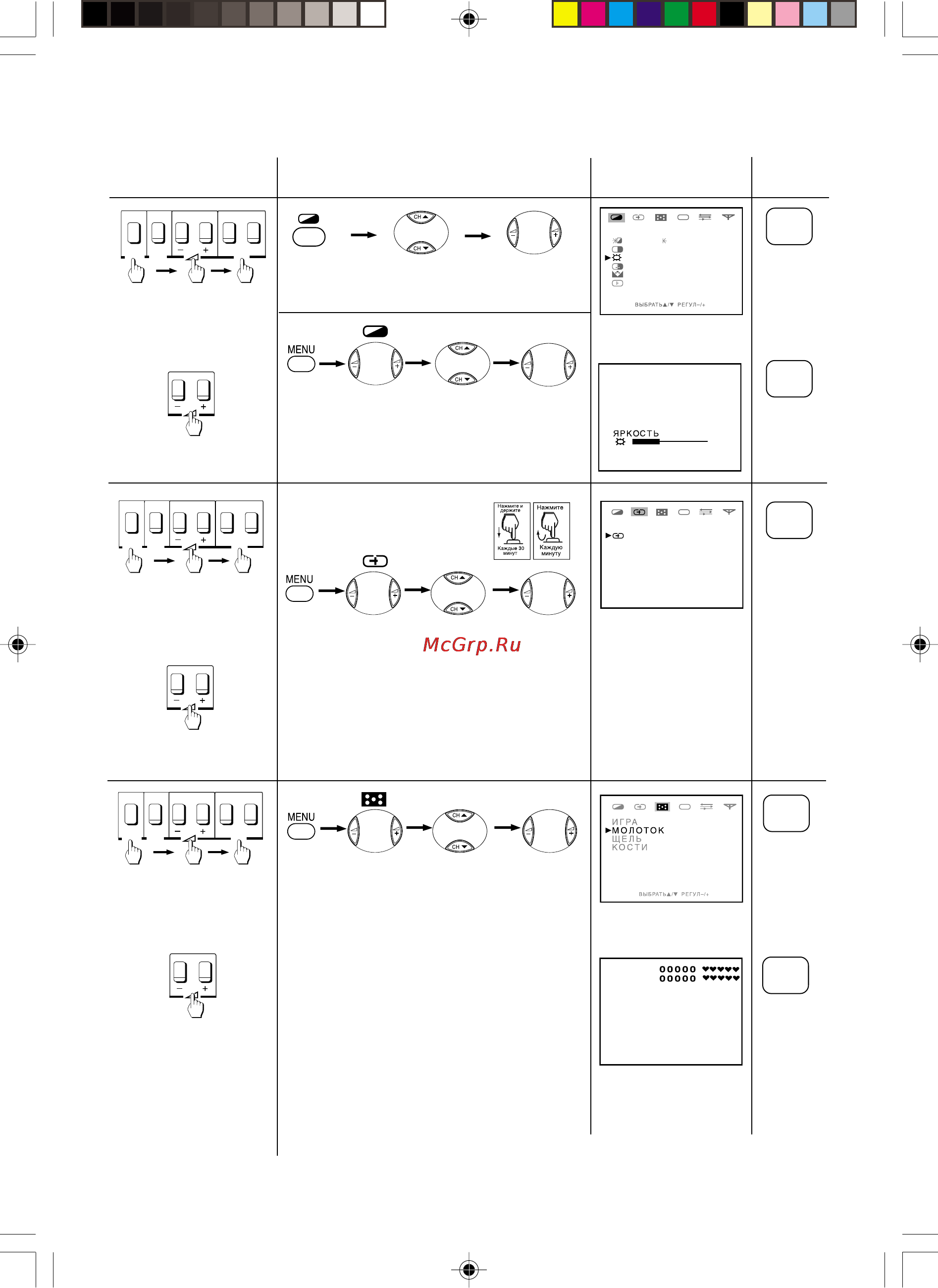 Toshiba 21CSZ2R1X [6/16] Функция меню
