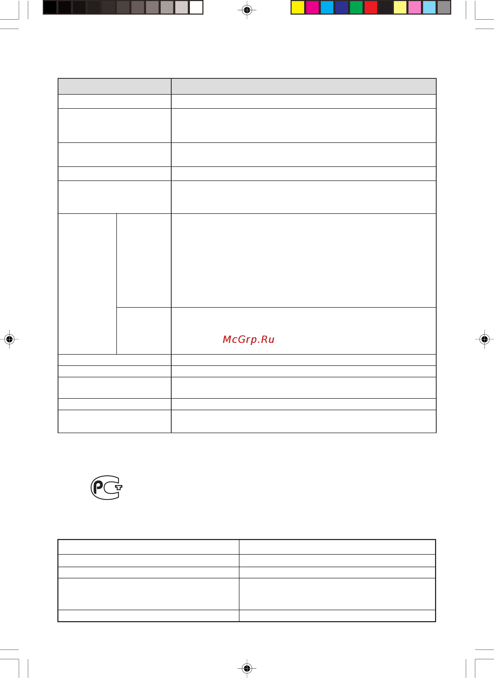 Toshiba 21CV1R [9/10] Технические характеристики