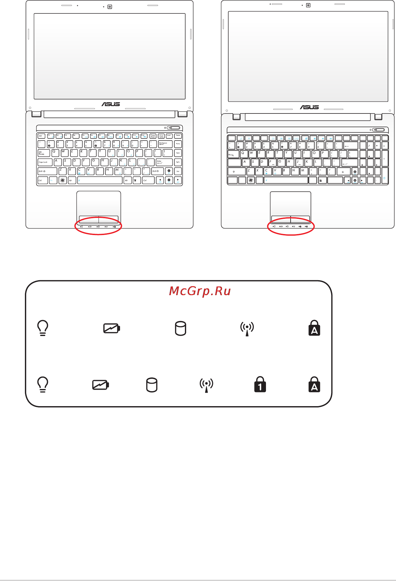 Asus K43S/K43SJ i3-2310M [48/110] Caps lock