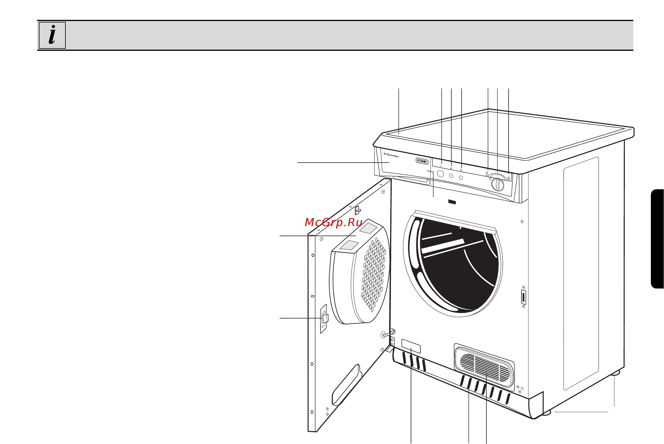 Electrolux EDC 503 M [17/88] Description of tumble dryer