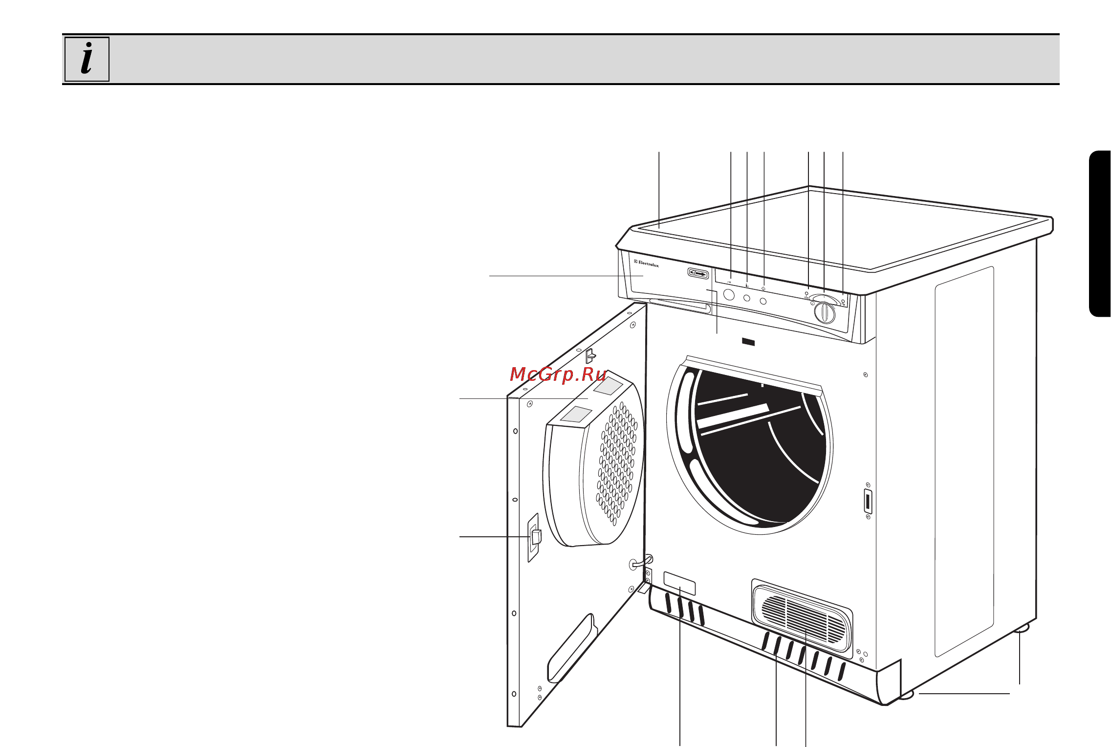 Electrolux EDC 503 M [5/88] Descrizione dell asciugabiancheria
