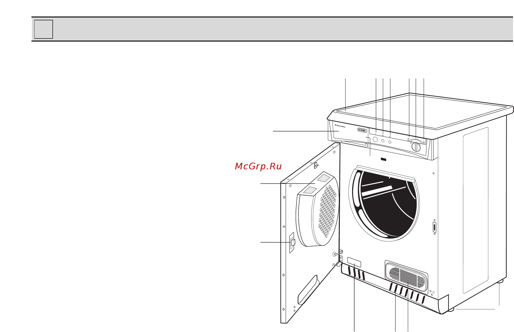 Electrolux EDC 503 M [66/88] Kuivausrummun kuvaus