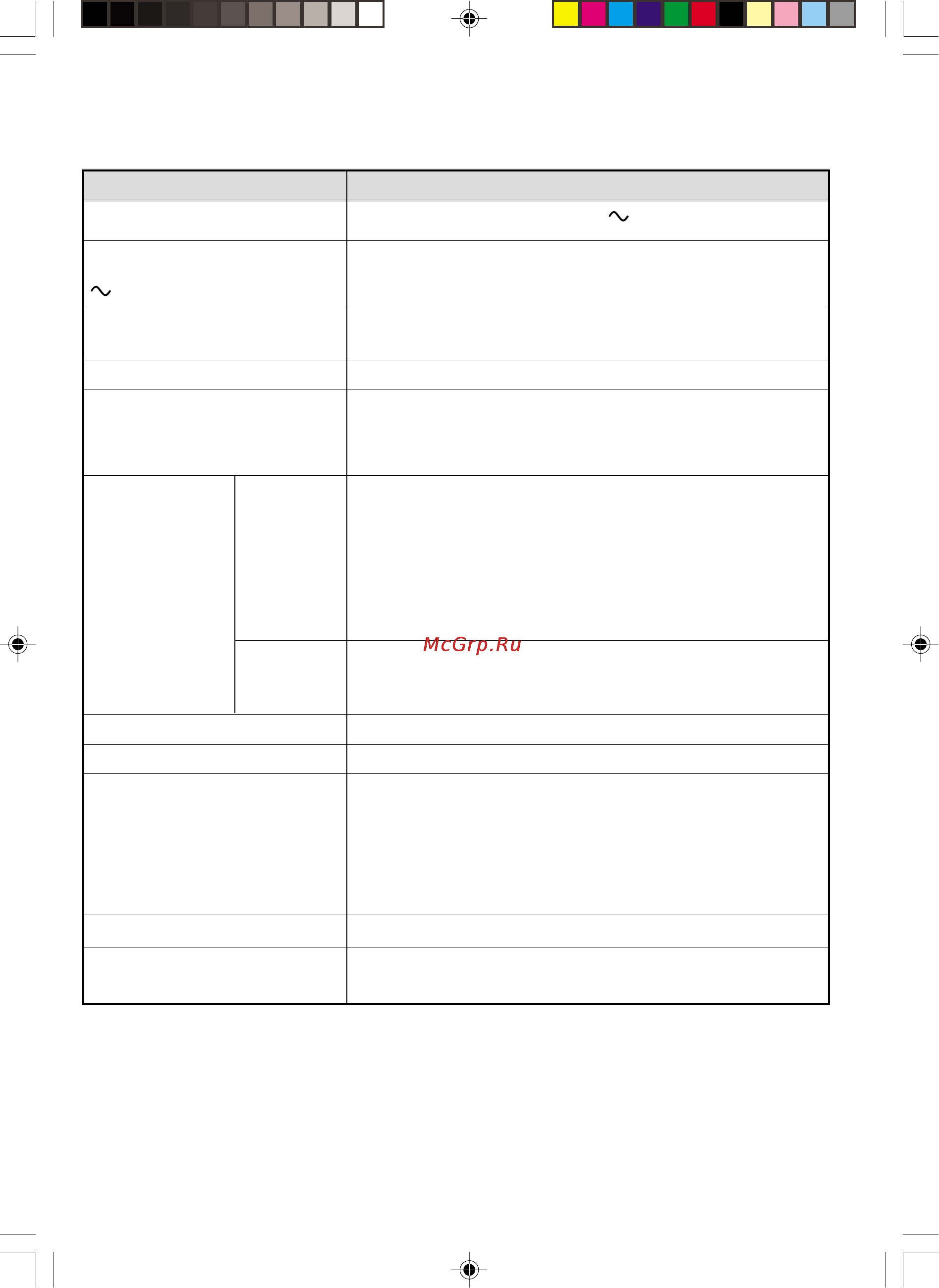 Toshiba 21CVZ7DR [14/16] Технические характеристики