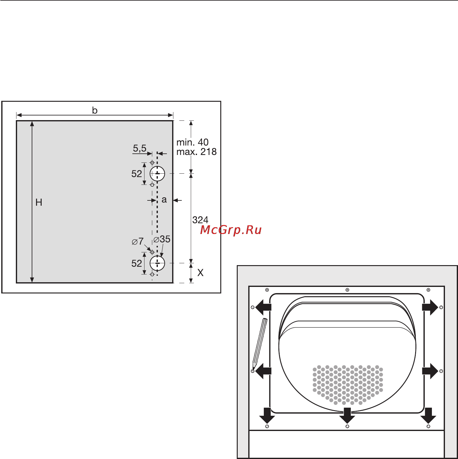 Miele T 4809 Ci [45/64] Óñòàíîâëåíèå òî åê êðåïëåíèÿ 45