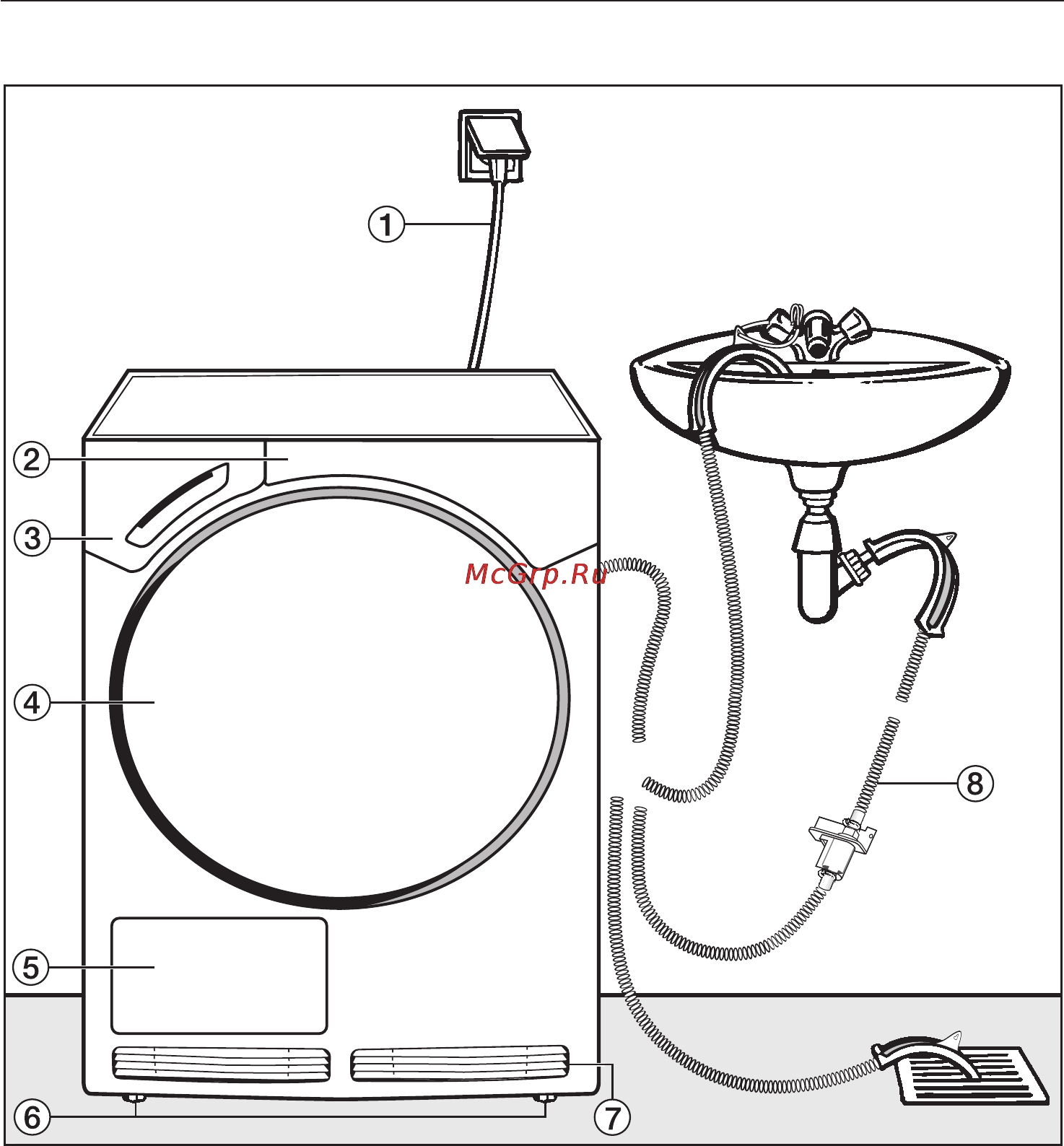 Miele T 7744 C [38/56] Óñòàíîâêà è ïîäêëþ åíèå 38