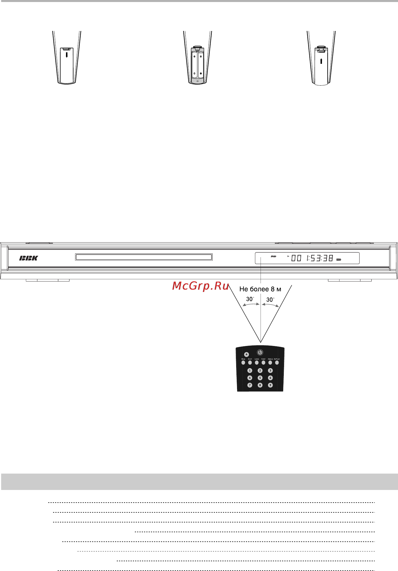 BBK DV717SI [9/42] Установка батареек