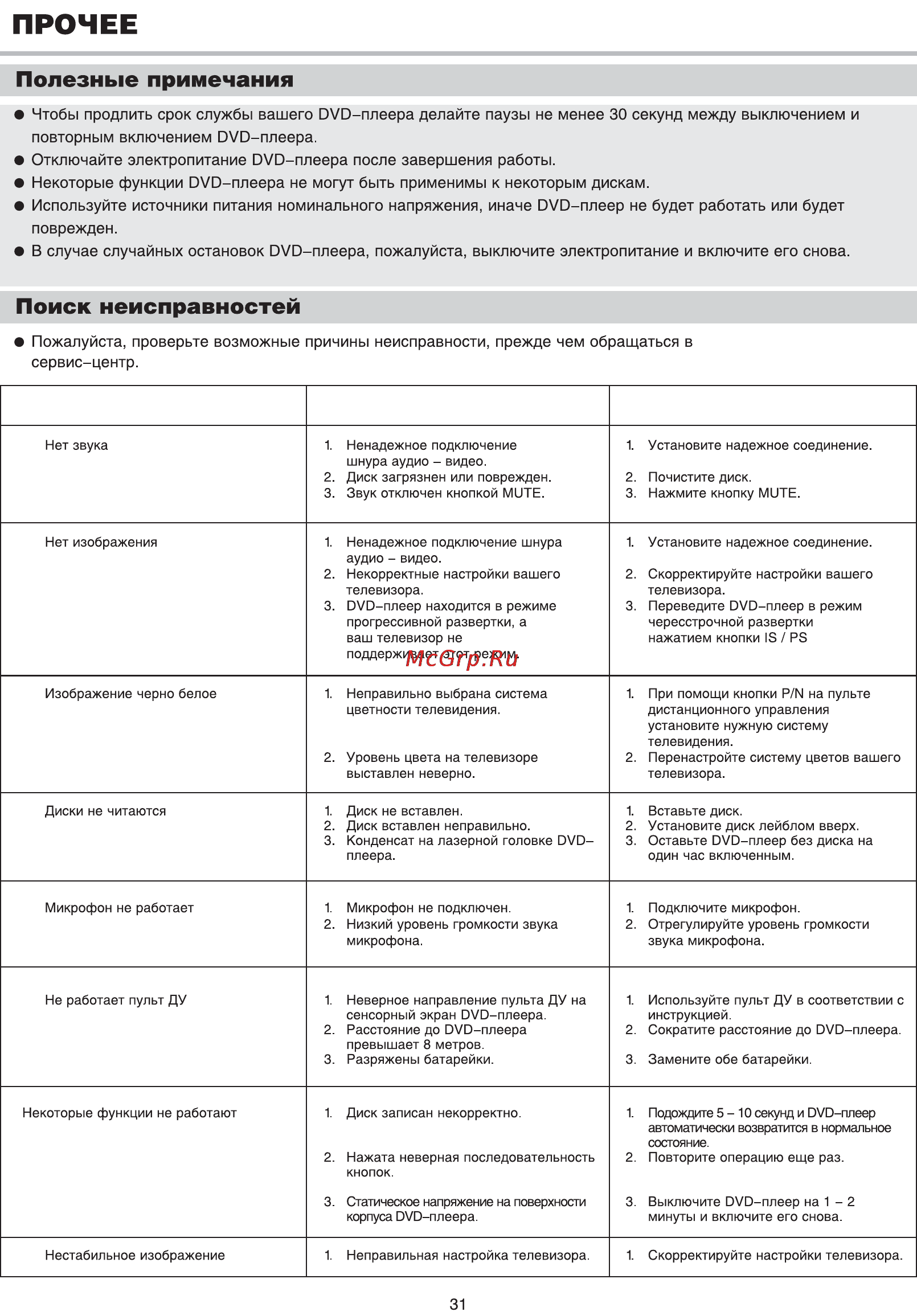 BBK DV721S Инструкция по эксплуатации онлайн [33/36] 48788