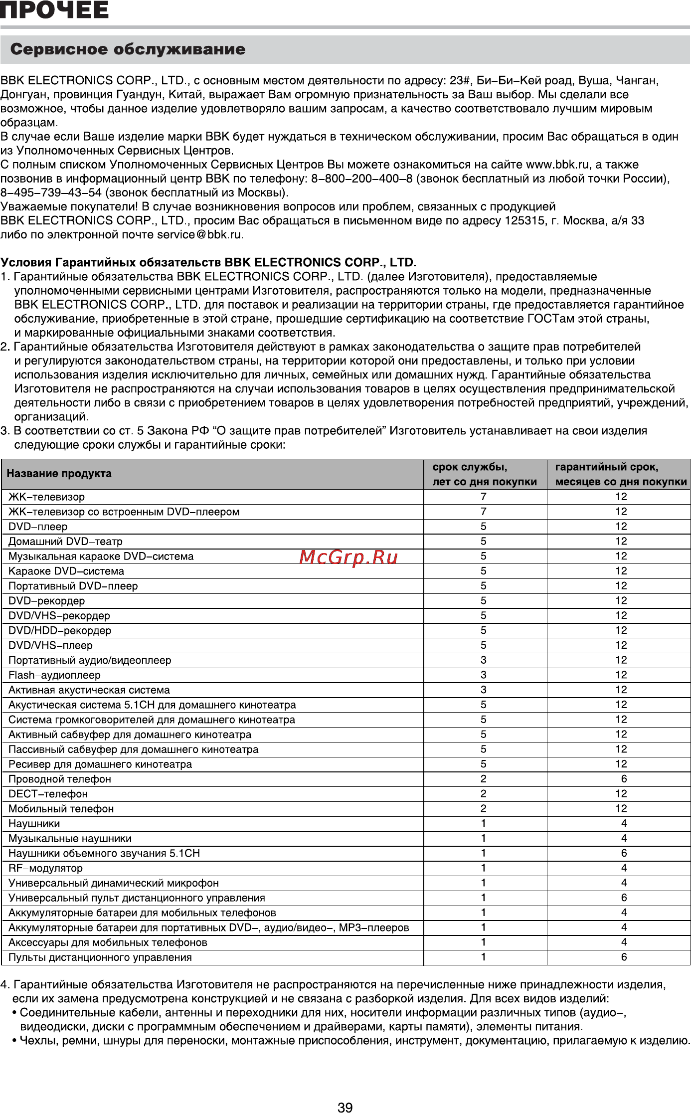 BBK DV718SI [41/43] Прочее