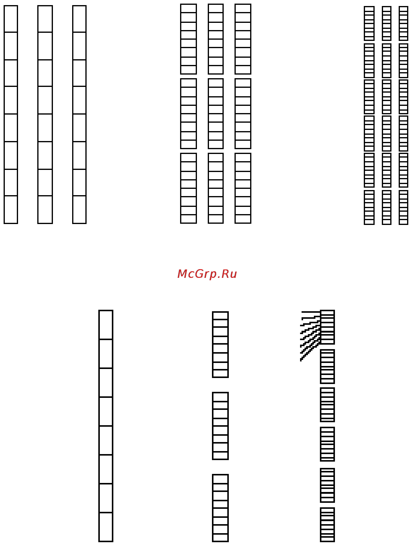 Epson Stylus Pro [300/573] After plotting the design divide the grid into groups one dot wide and eight dots high
