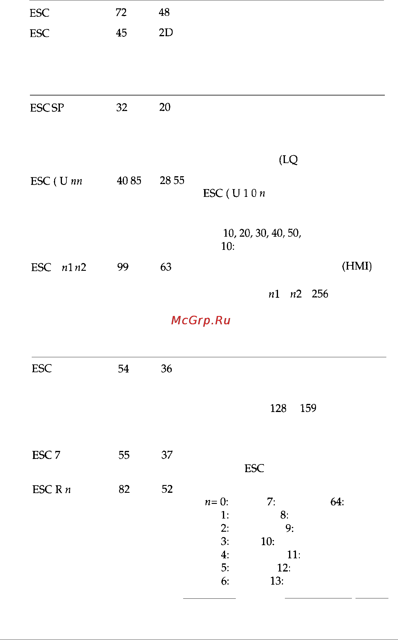 Epson Stylus 1000 [100/123] Character handling