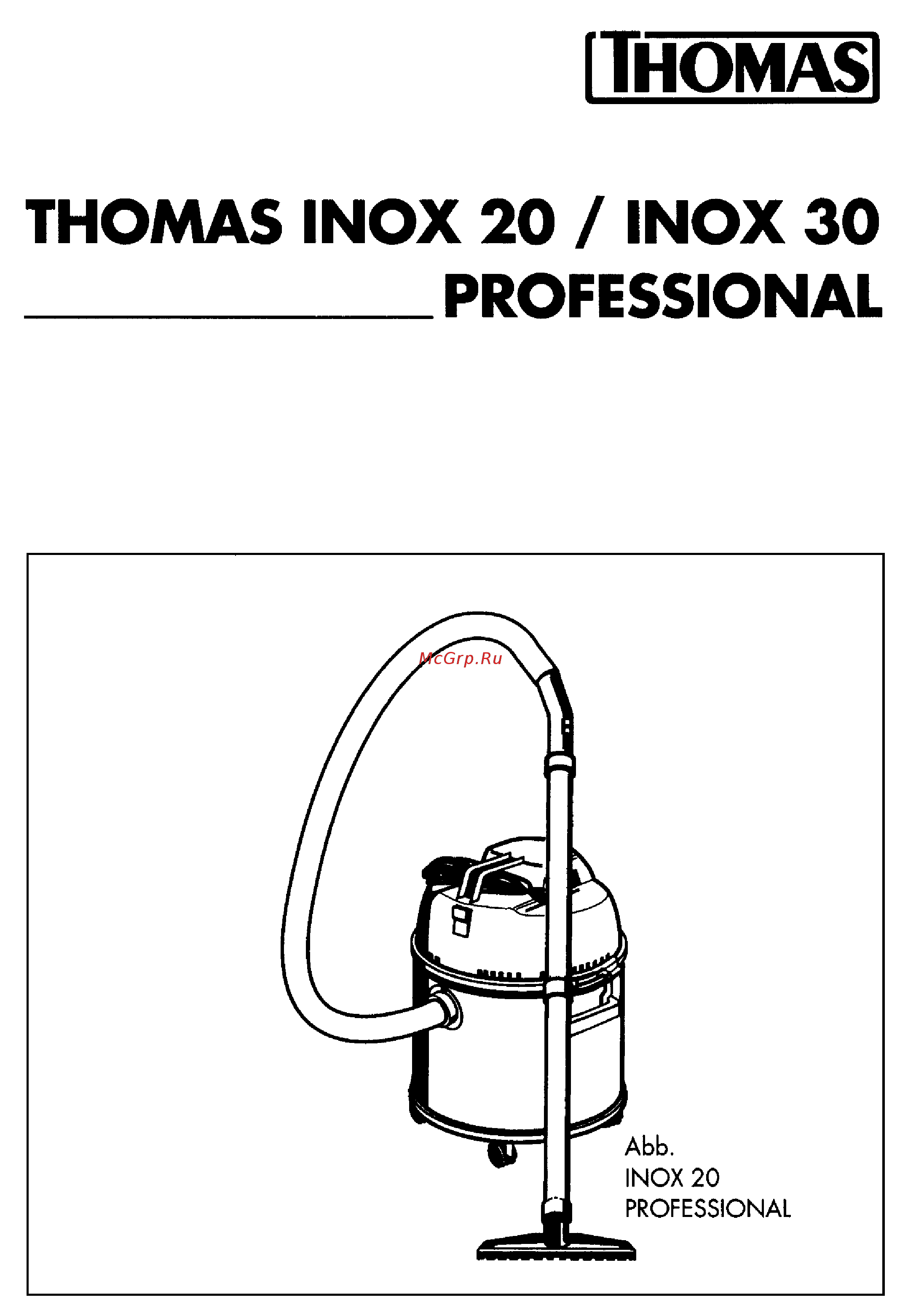 Thomas INOX 20 Professional Инструкция по эксплуатации онлайн