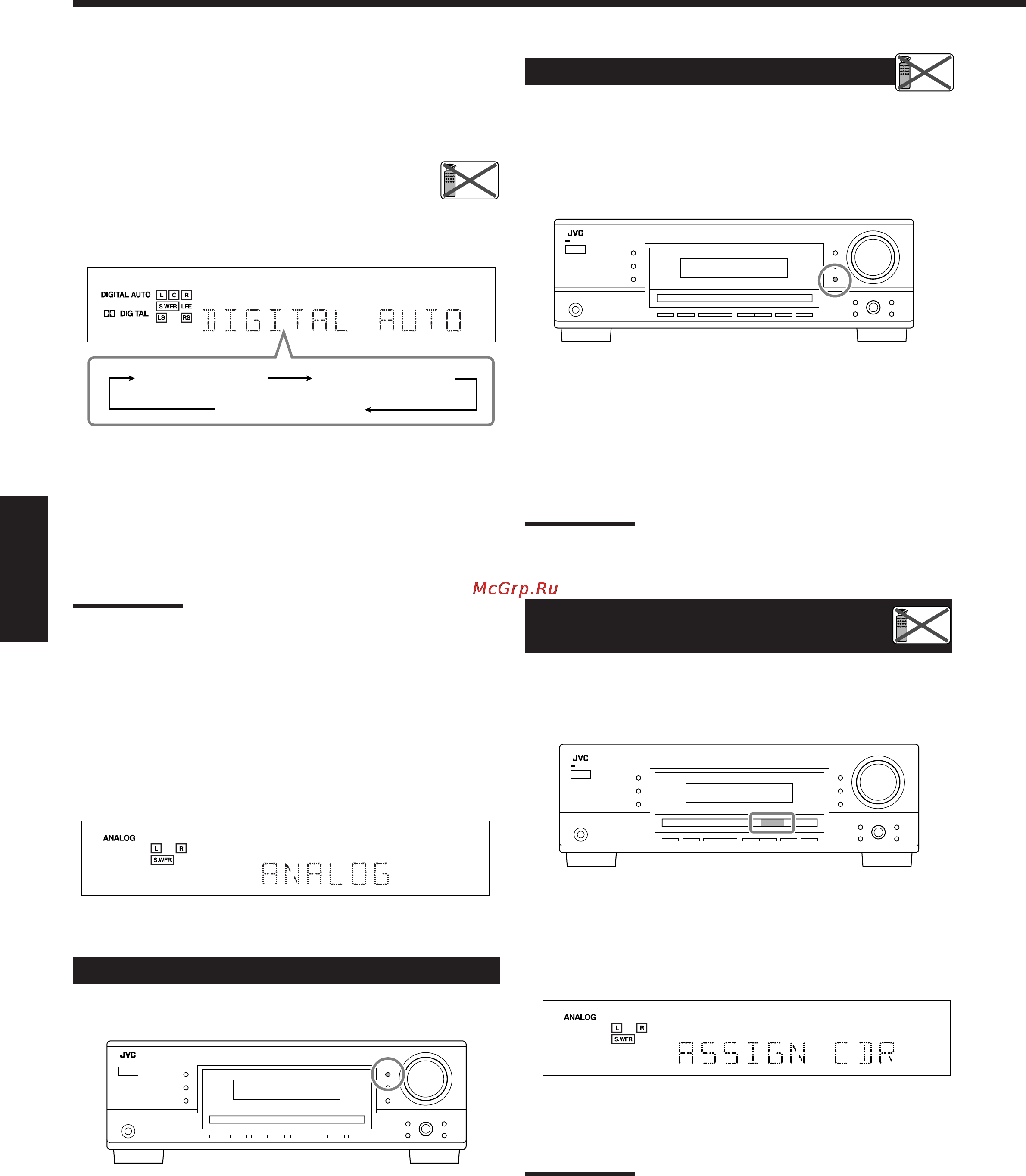 JVC RX-5042S [18/45] Основные операции