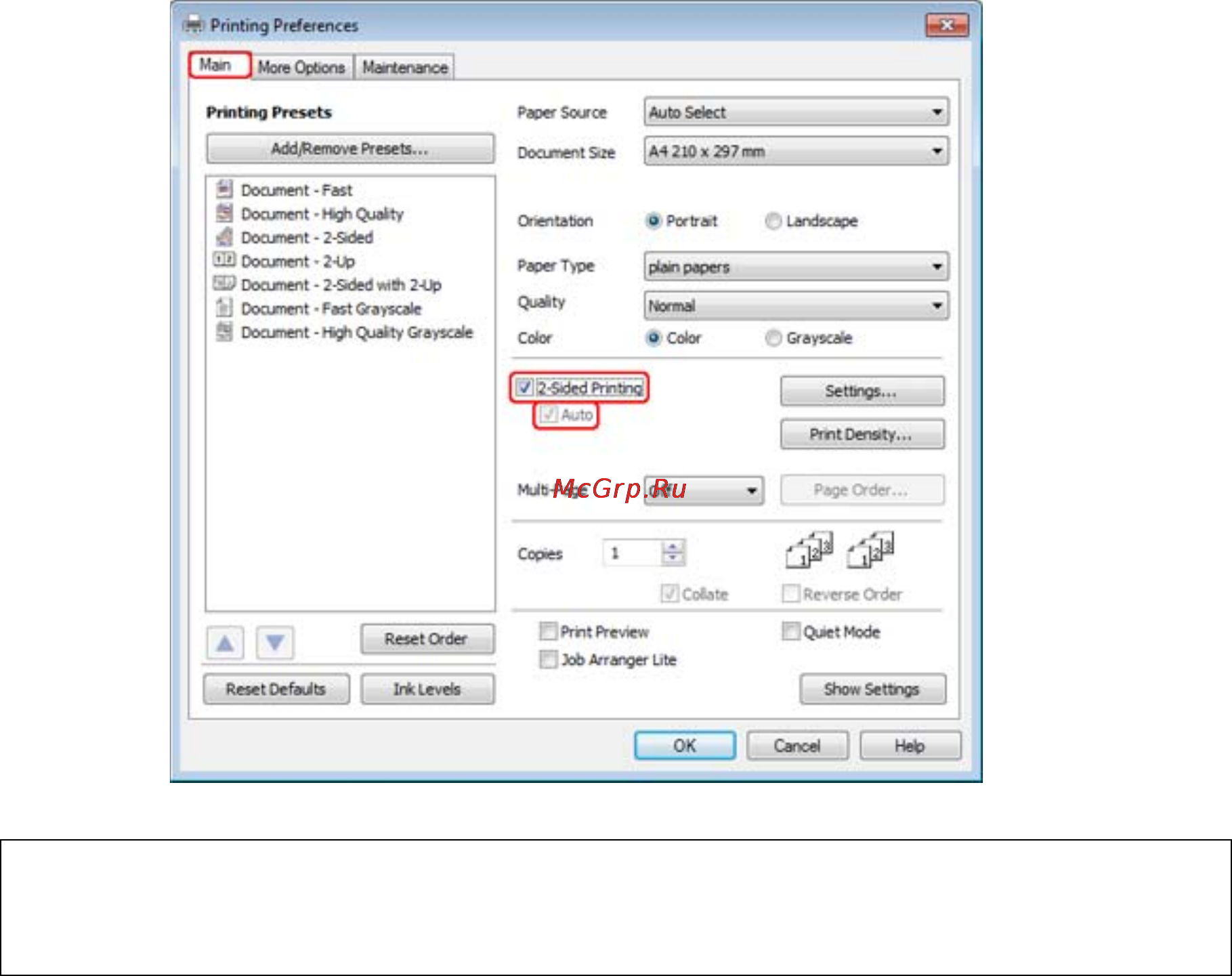 Epson WorkForce Pro WP-4015DN [39/117] Настройки драйвера в windows