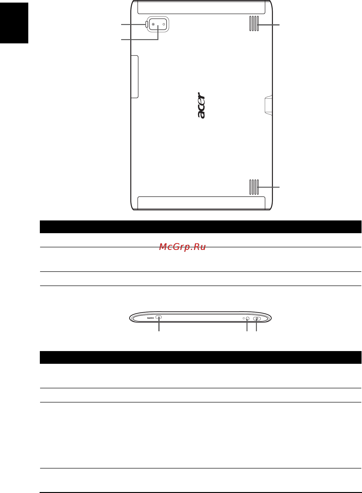 Acer A501 XE.H6QEN.024 (32GB) [10/90] Вид сверху вид