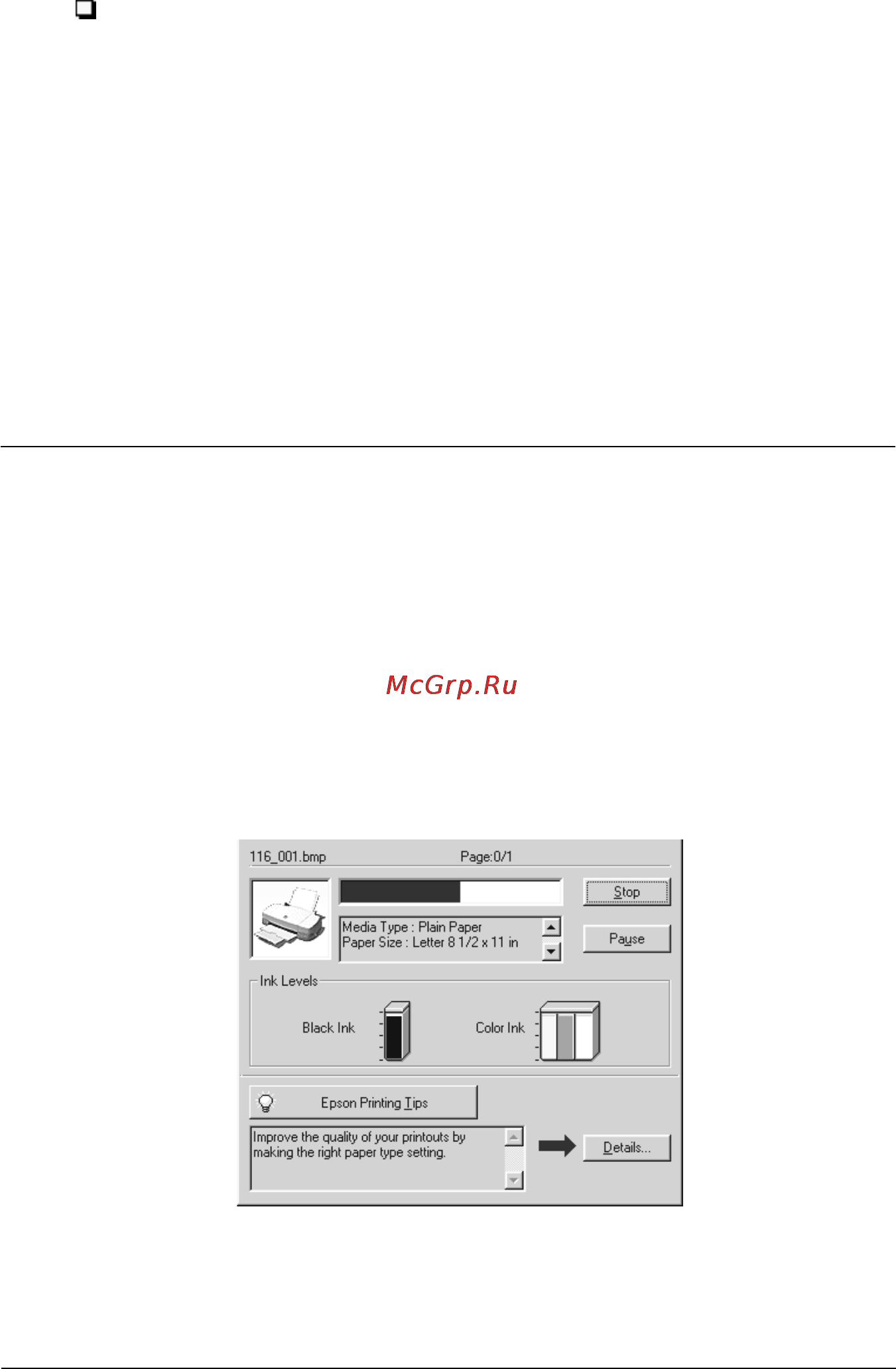 Epson Stylus Color 1160 [67/75] Прекращение печати