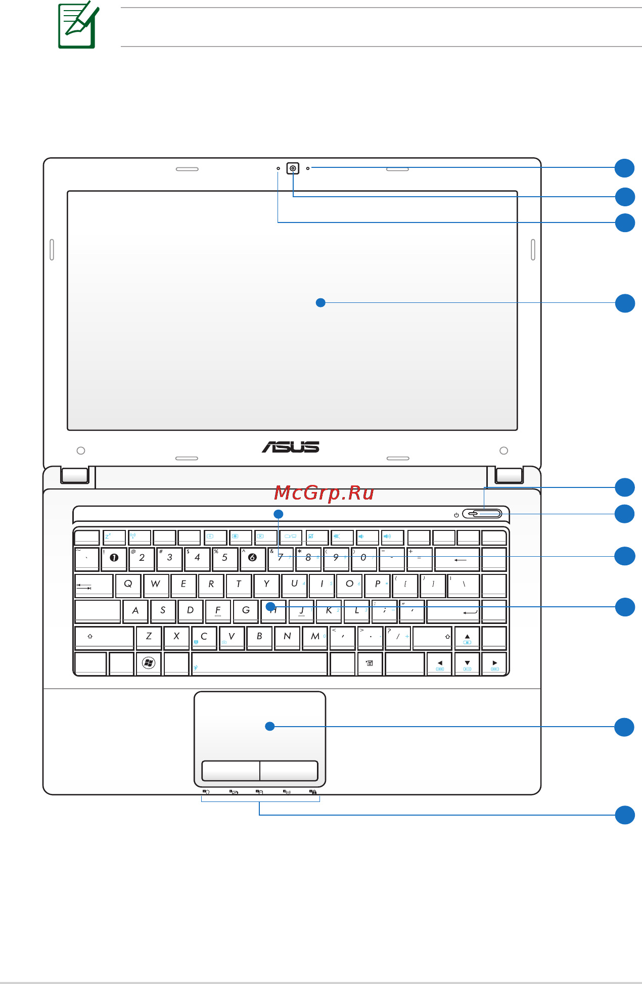 Asus X53U/K53U E-240 [14/112] Лицева страна