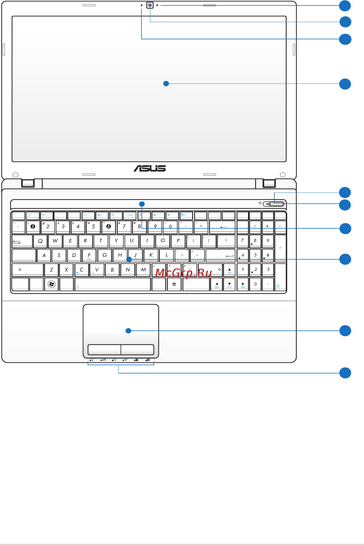 Asus X53U/K53U E-240 [15/112] Backspace