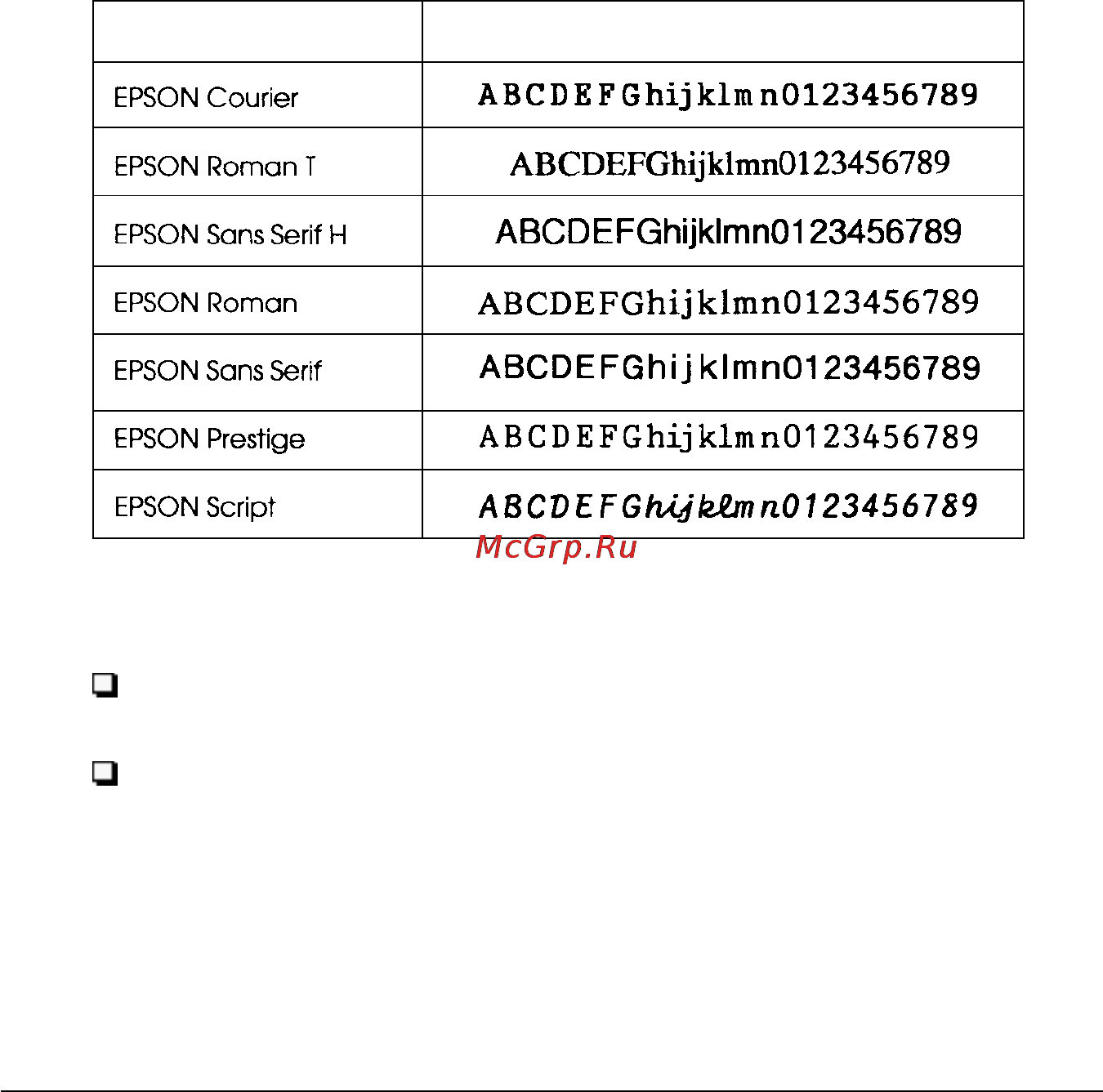 Epson Stylus Color 1520 [167/243] Abcdefghijklmnoi 23456789