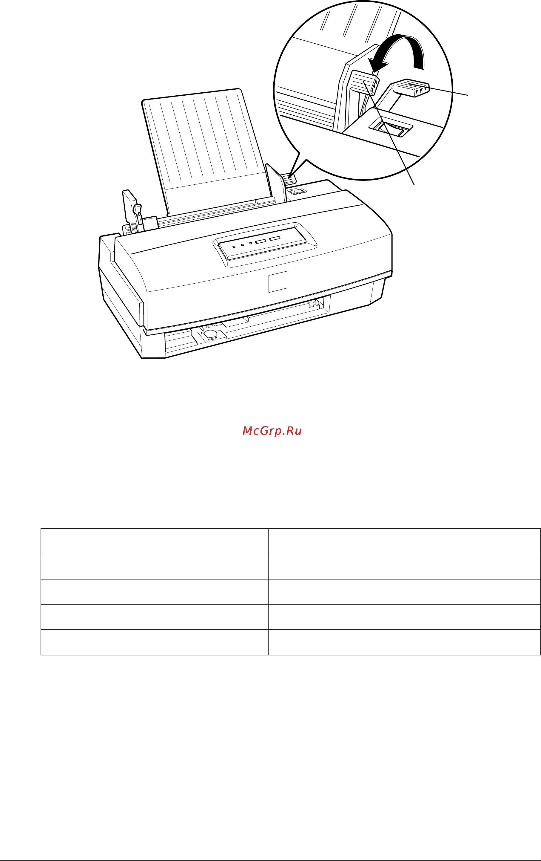 Epson Stylus Color 200 [52/133] Thickness adjustment lever