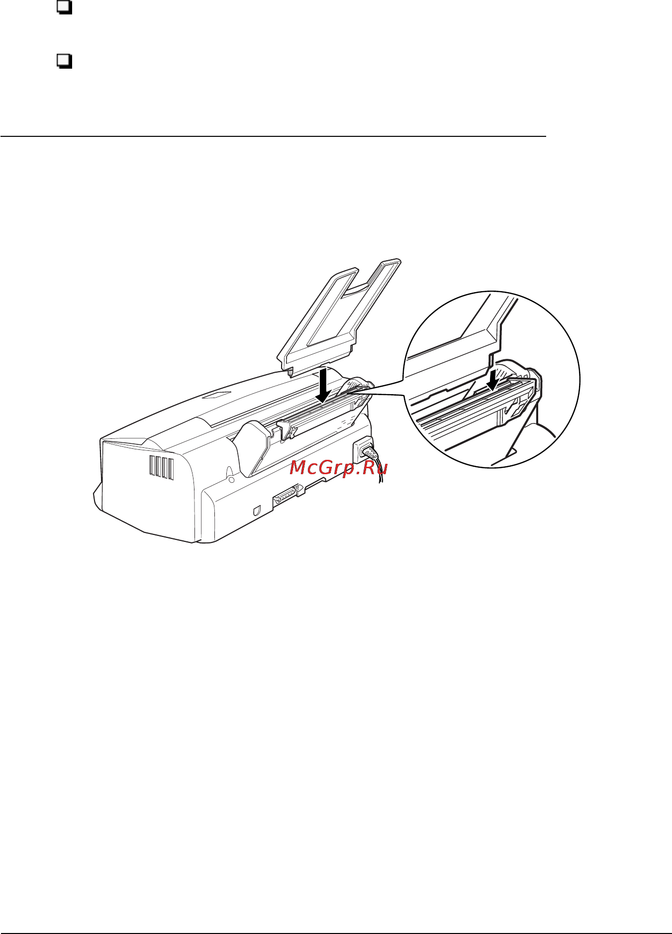 Epson Stylus Color 400 [10/128] Присоединение подставки для бумаги