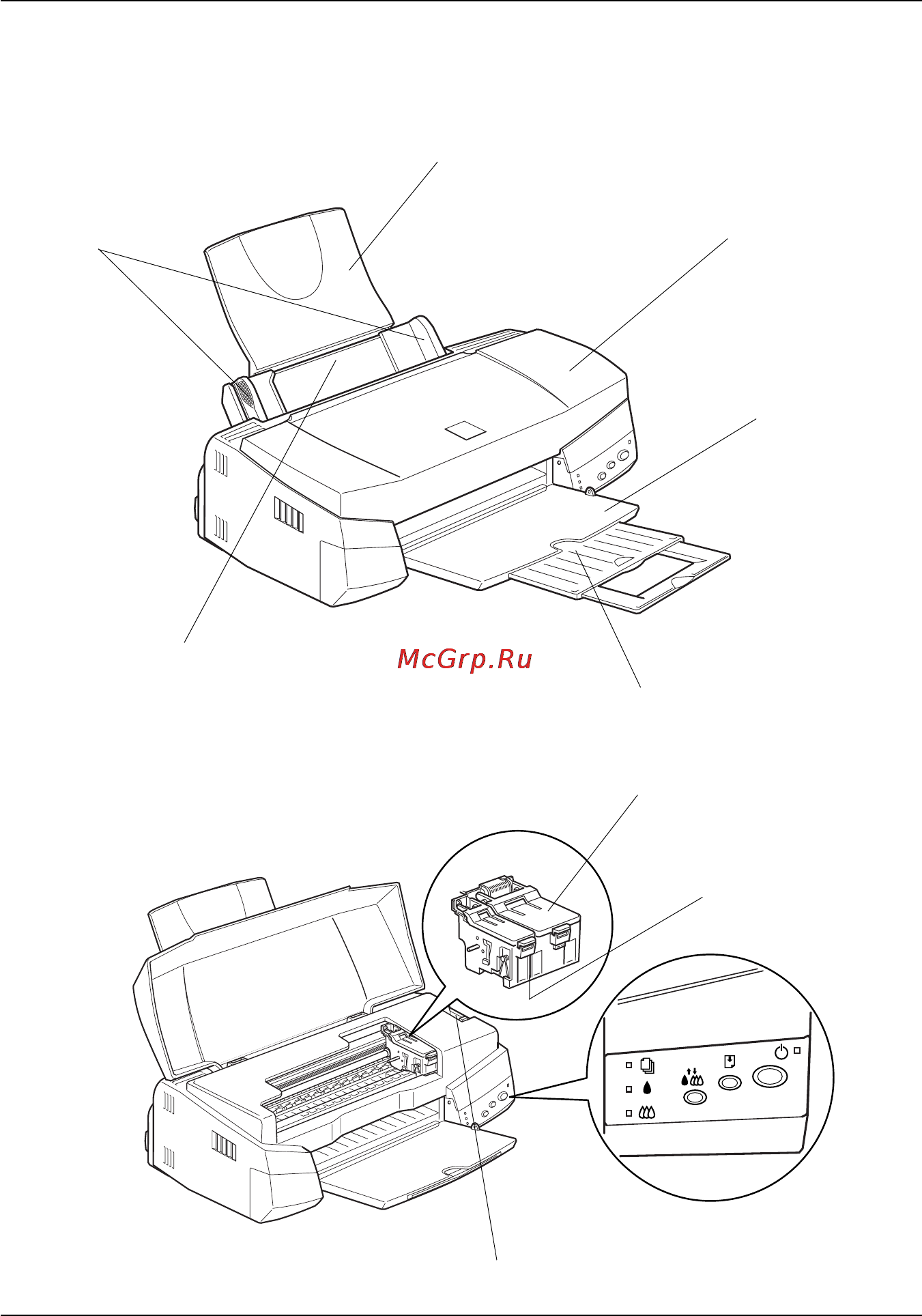 Epson Stylus Color 670 [12/74] Компоненты принтера и их функции