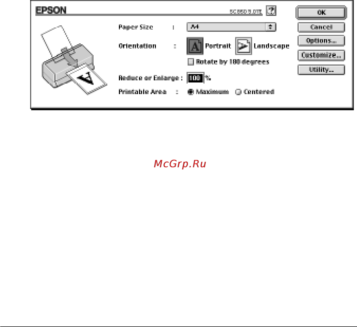 Epson Stylus Color 850 [112/245] Изменение формата бумаги