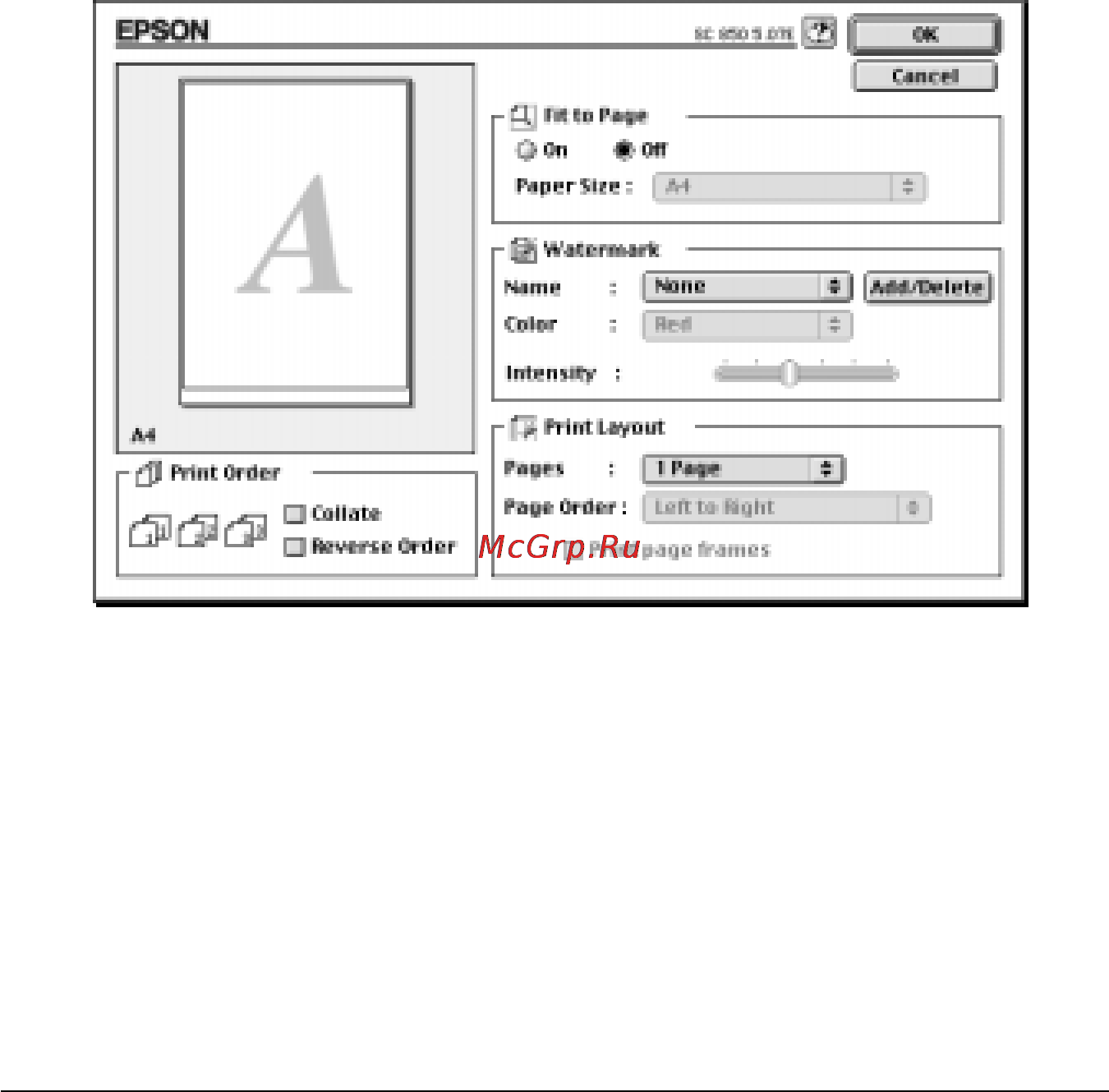 Epson Stylus Color 850 [115/245] Fit to page подгон к странице