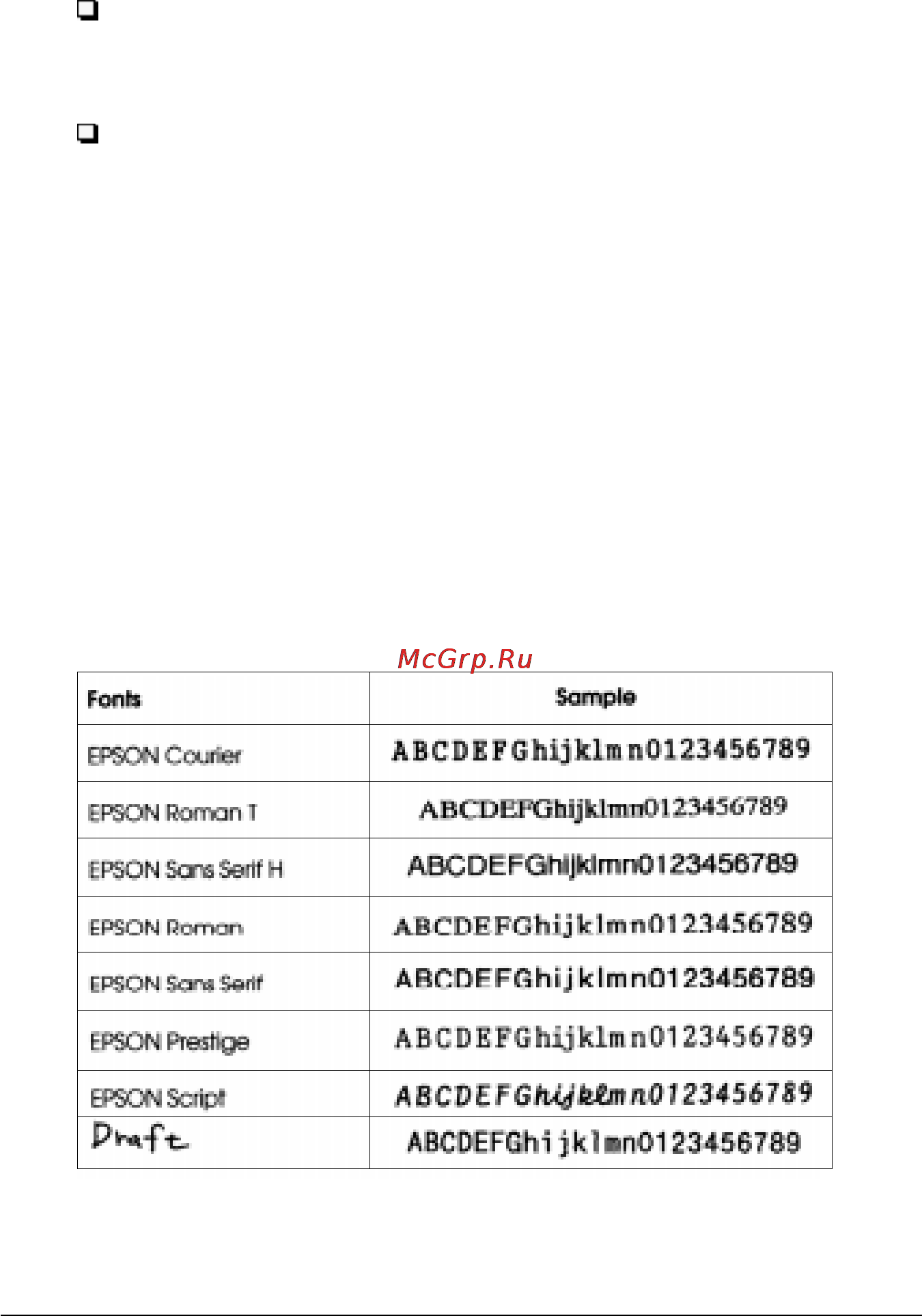 Epson Stylus Color 850 [190/245] Выбор шрифтов