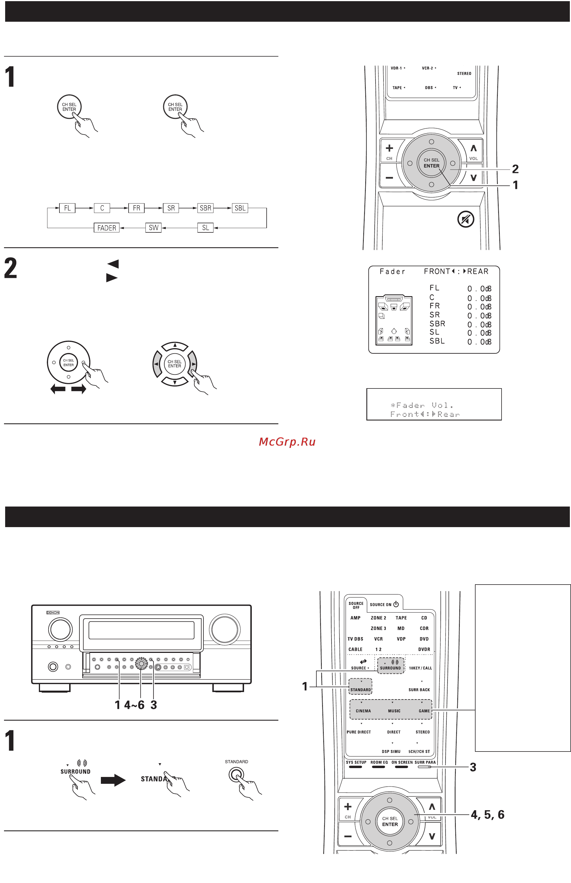 Denon AVR-3805 [80/120] Режим dolby pro logic ii x pro logic ii