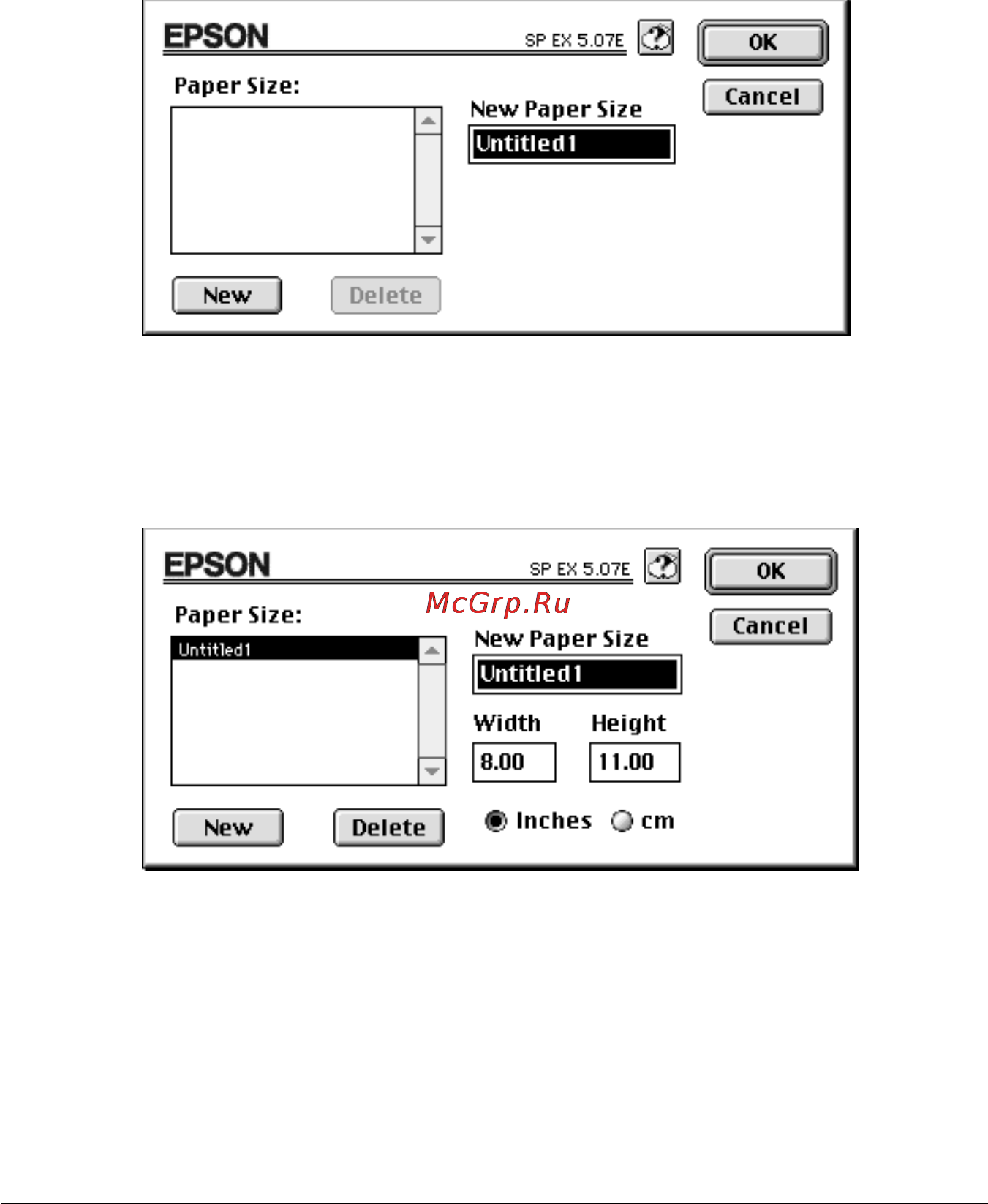 Epson Stylus Photo EX [111/186] Определение размера бумаги пользователем