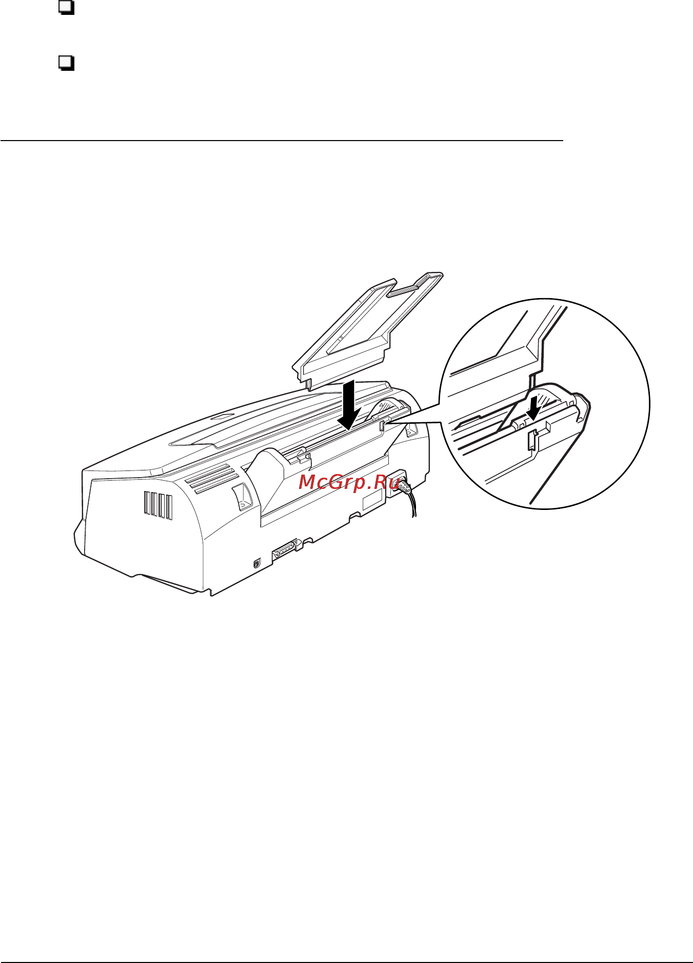 Epson Stylus Photo EX [26/186] Присоединение подставки для бумаги