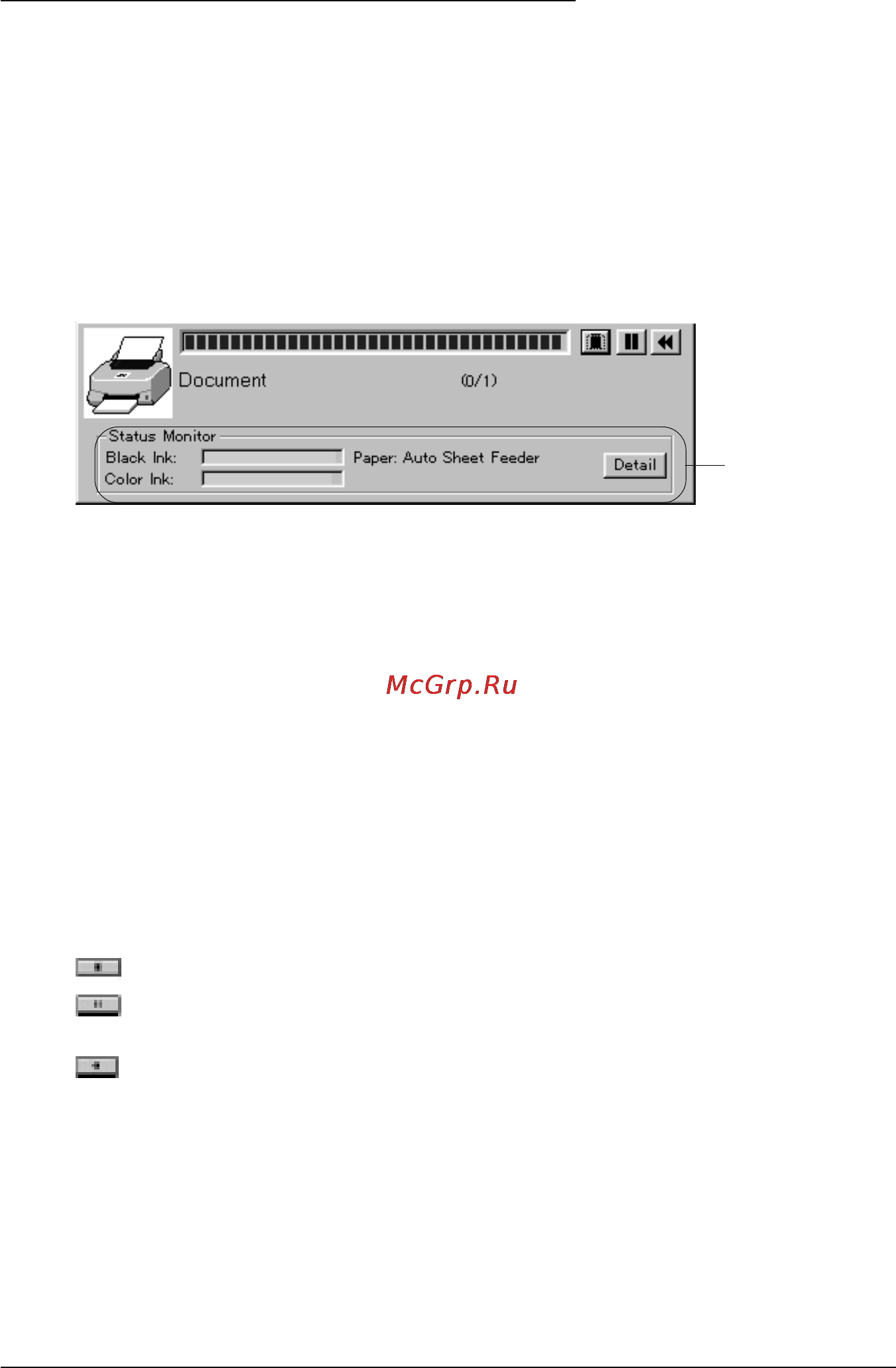 Epson Stylus Photo EX [83/186] Проверка состояния принтера в windows 95 и 3