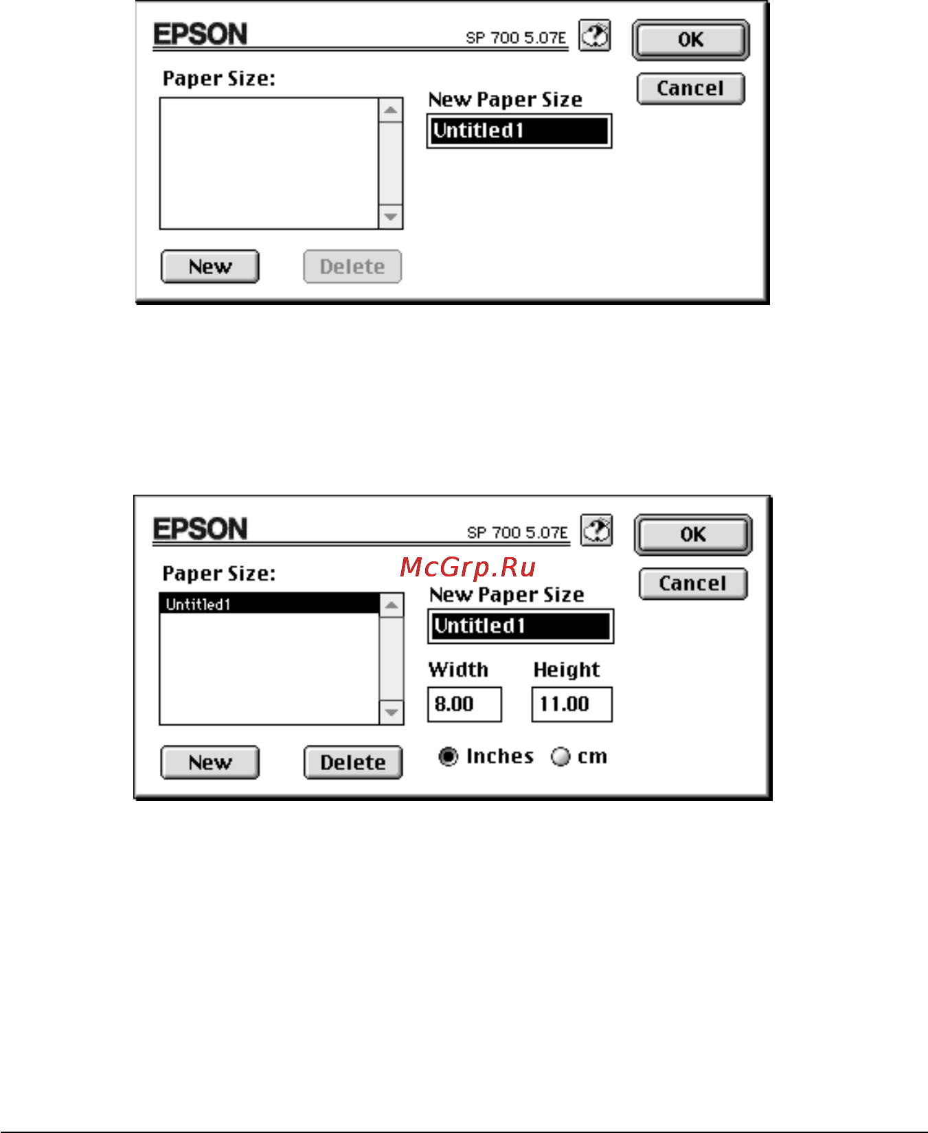 Epson Stylus Photo 700 [110/208] Определение размера бумаги пользователем