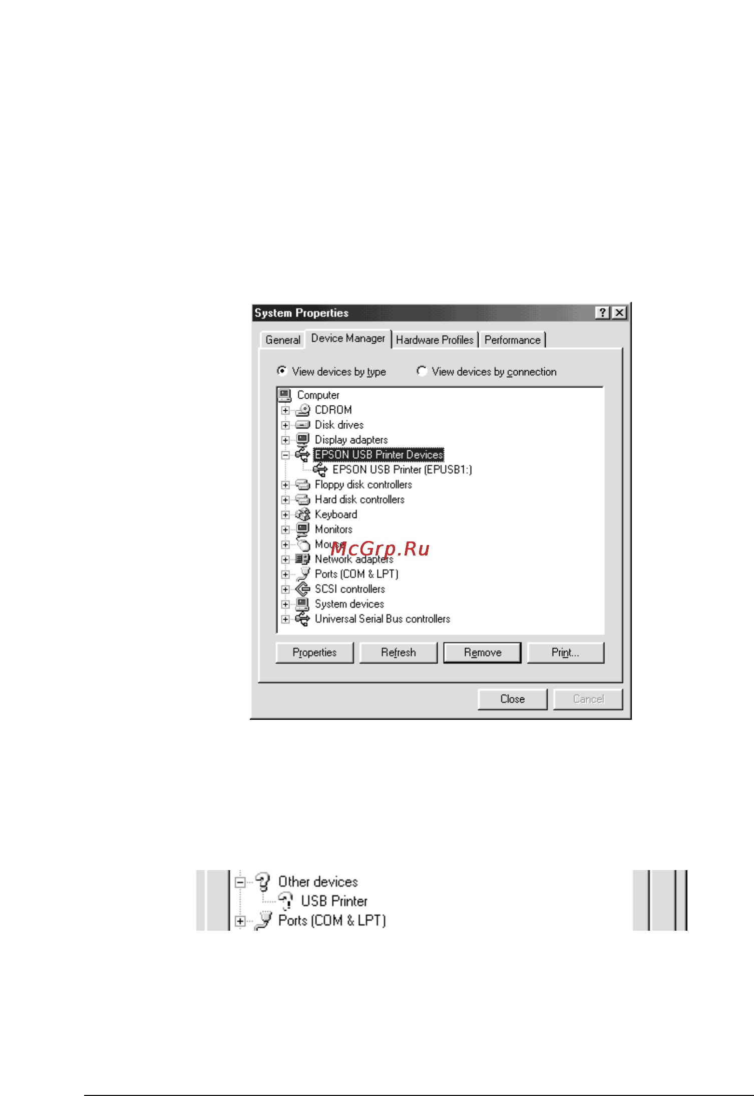 Epson Stylus Photo 790 [40/55] Device manager