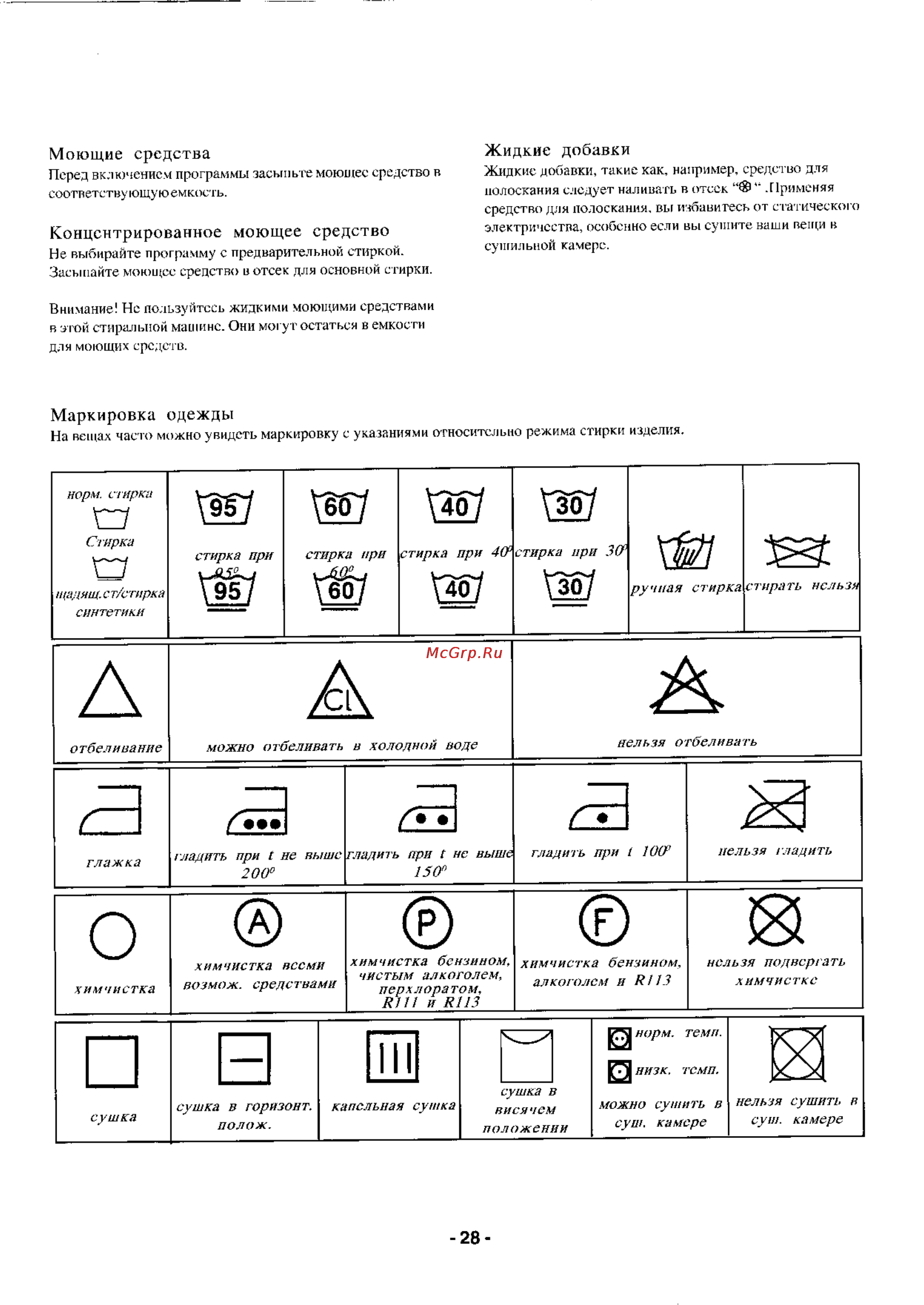 Zanussi TC 884 [9/15] Жидкие добавки