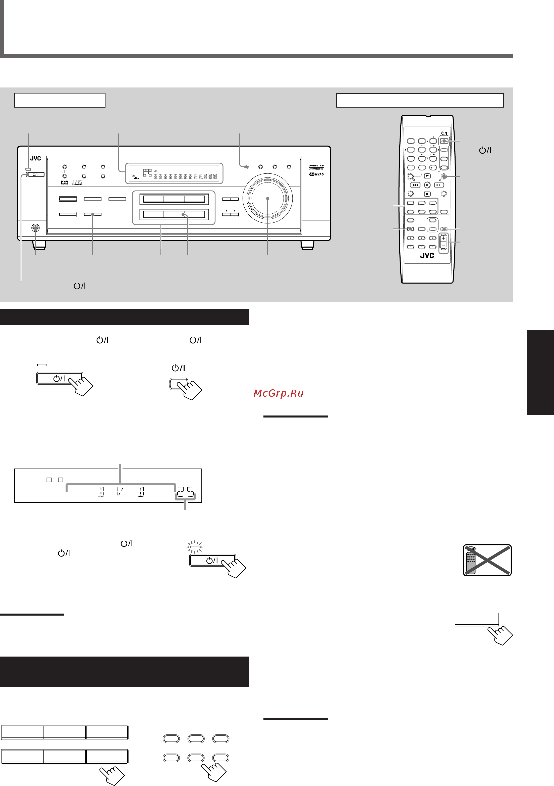 JVC RX-5022RSL [11/36] Основные операции