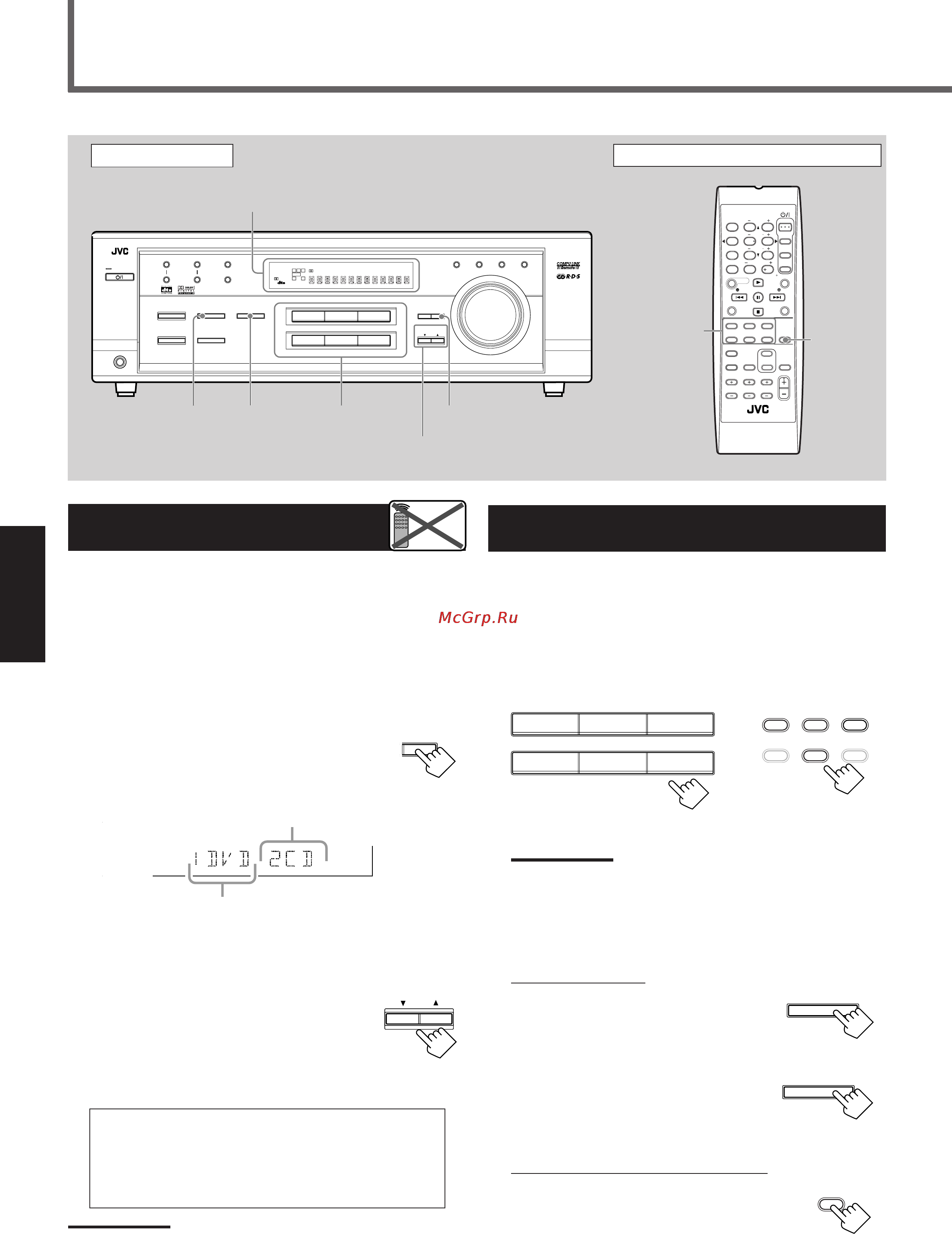 JVC RX-5022RSL [14/36] Основные настройки