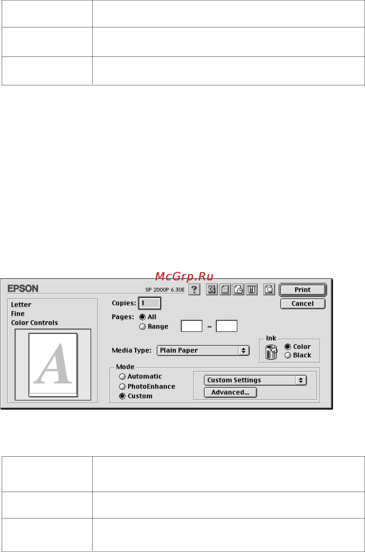 Epson Stylus Photo 2000P [37/72] Пользование пользовательским режимом