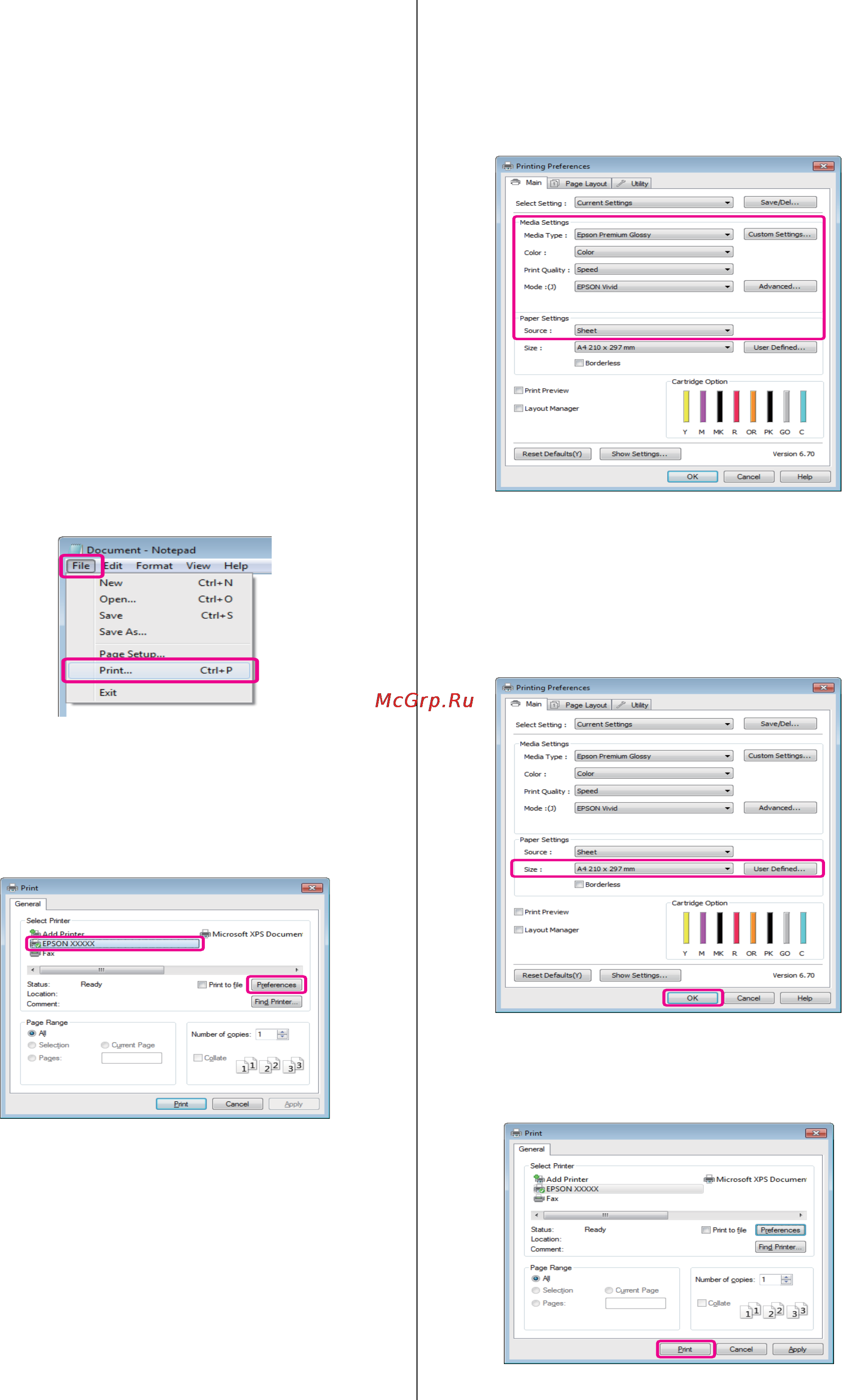 Epson Stylus Photo R2000 [29/122] Основные операции