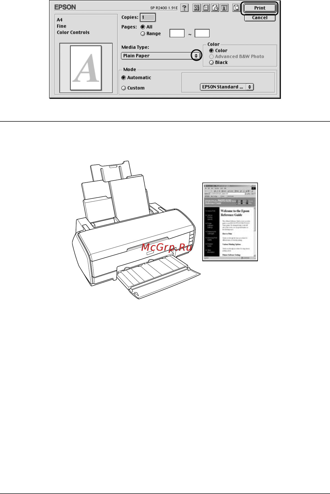 Epson Stylus Photo R2400 [50/418] Печать web страниц