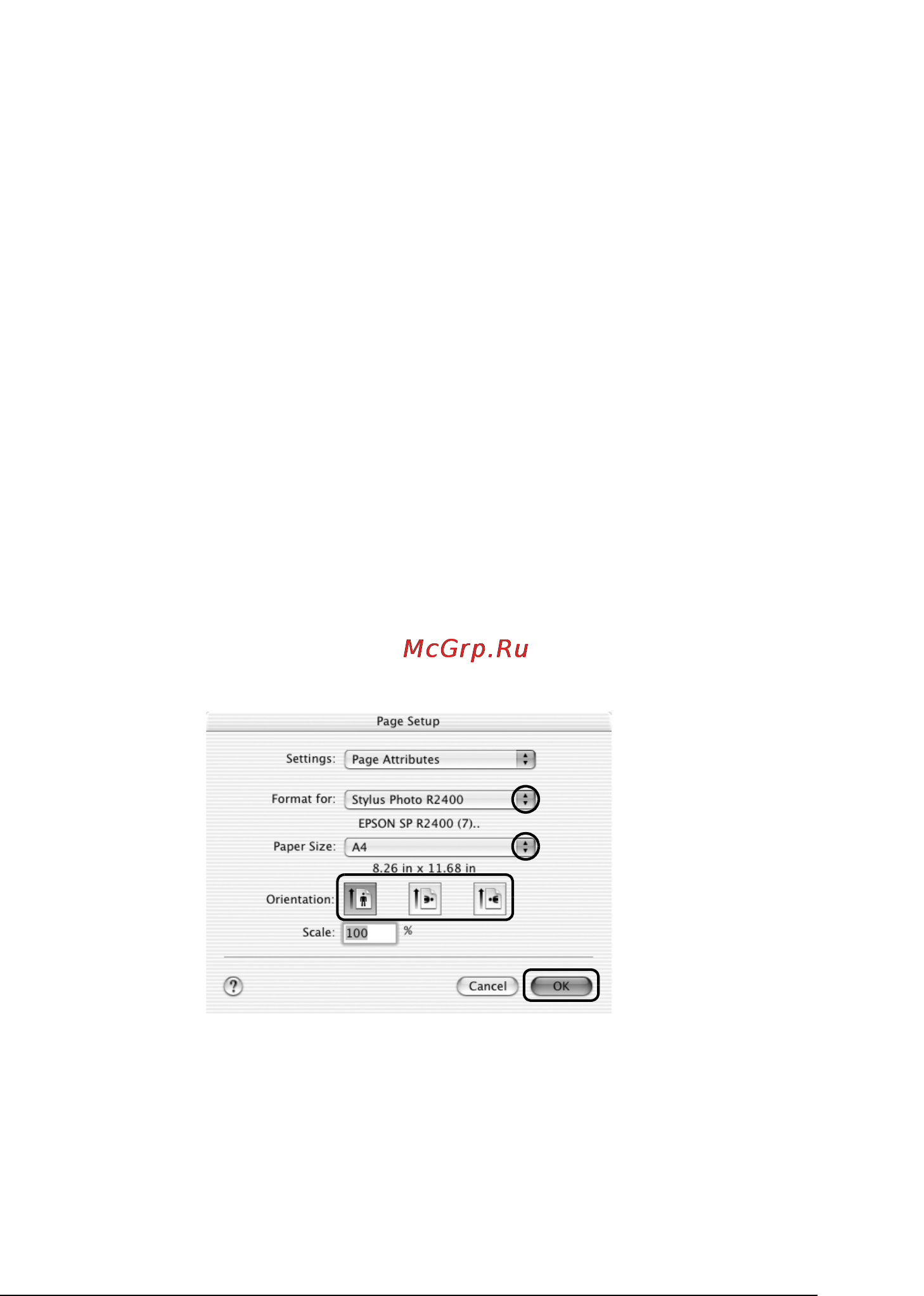 Epson Stylus Photo R2400 [53/418] Использование драйвера принтера в mac os x
