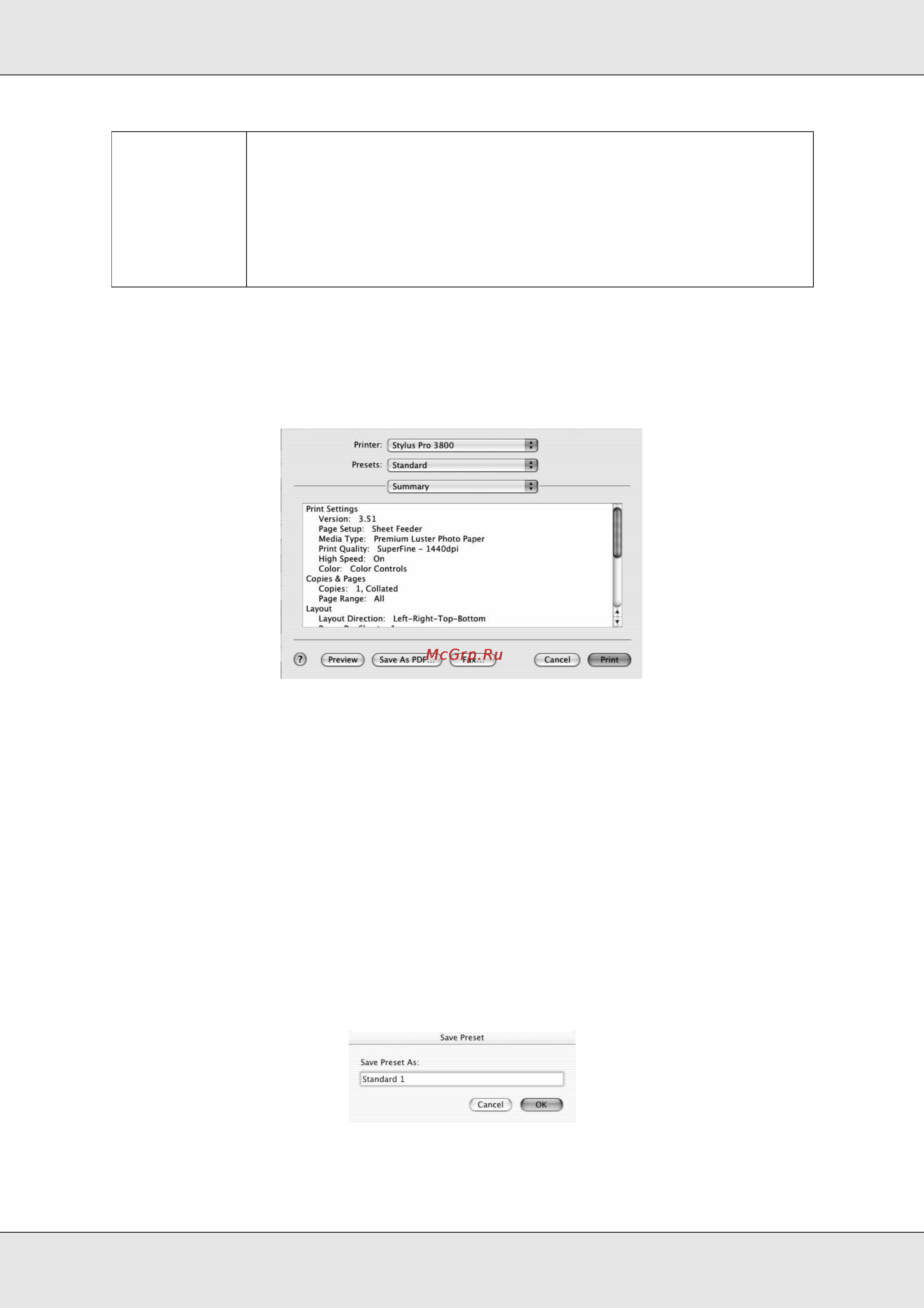 Epson Stylus Pro 3800 [96/213] Summary сводка