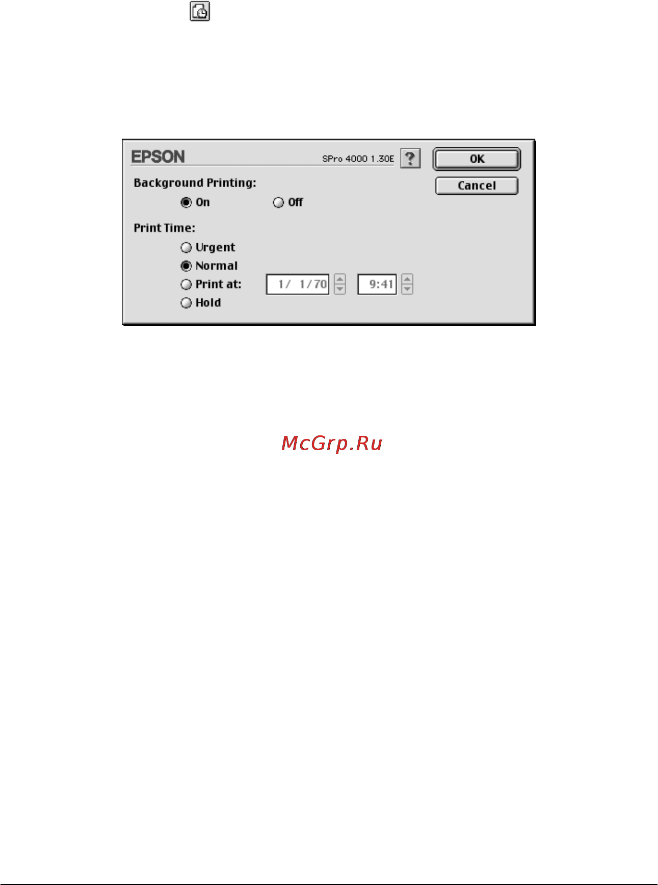 Epson Stylus Pro 4000 [140/410] Задание времени печати