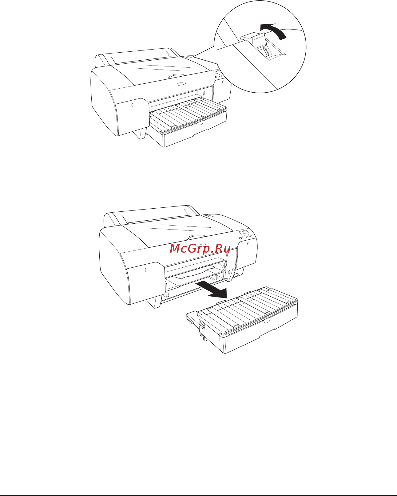 Epson Stylus Pro 4000 [372/410] Если бумага замялась при подаче из лотка
