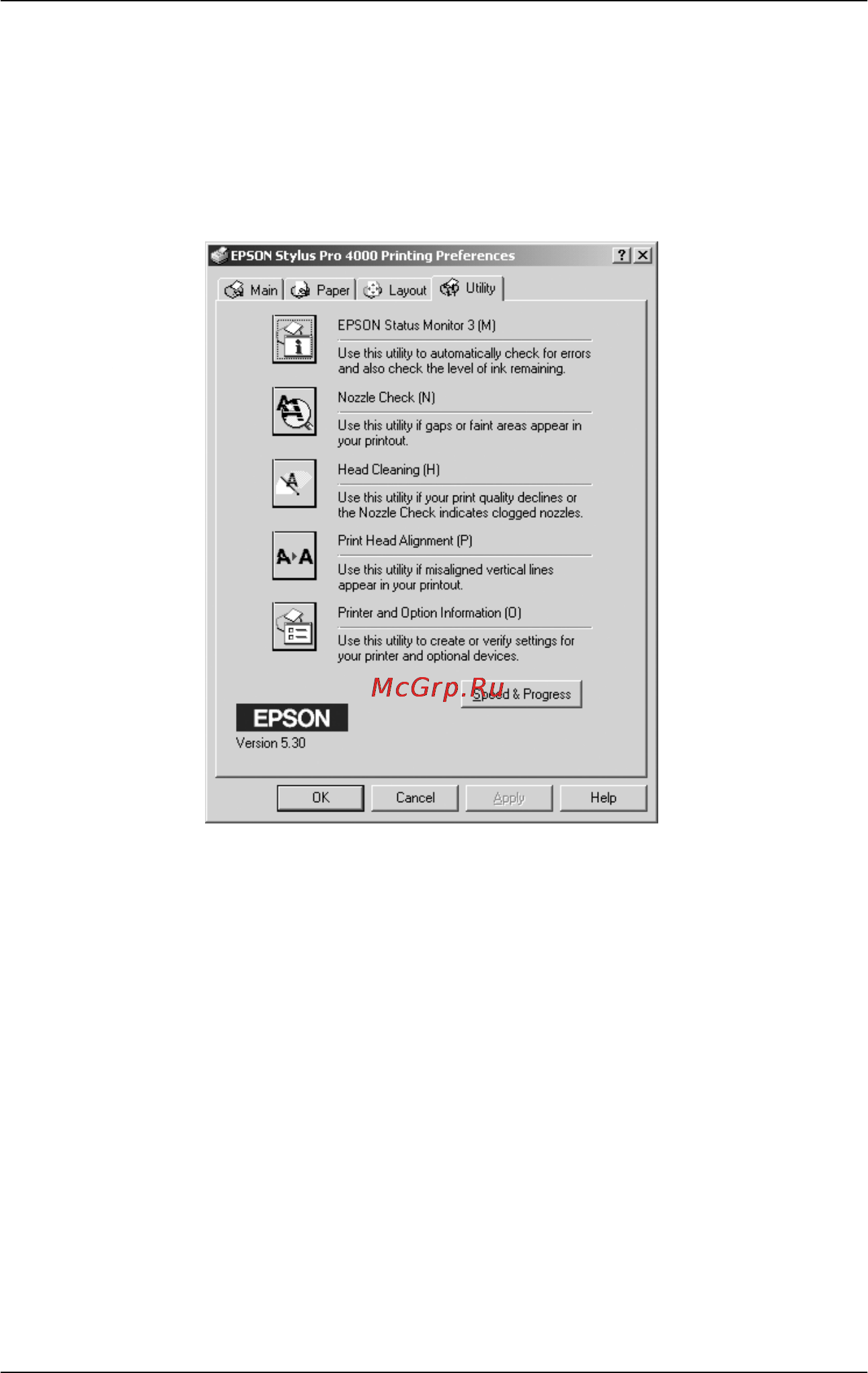 Epson Stylus Pro 4000 [77/410] Утилиты принтера