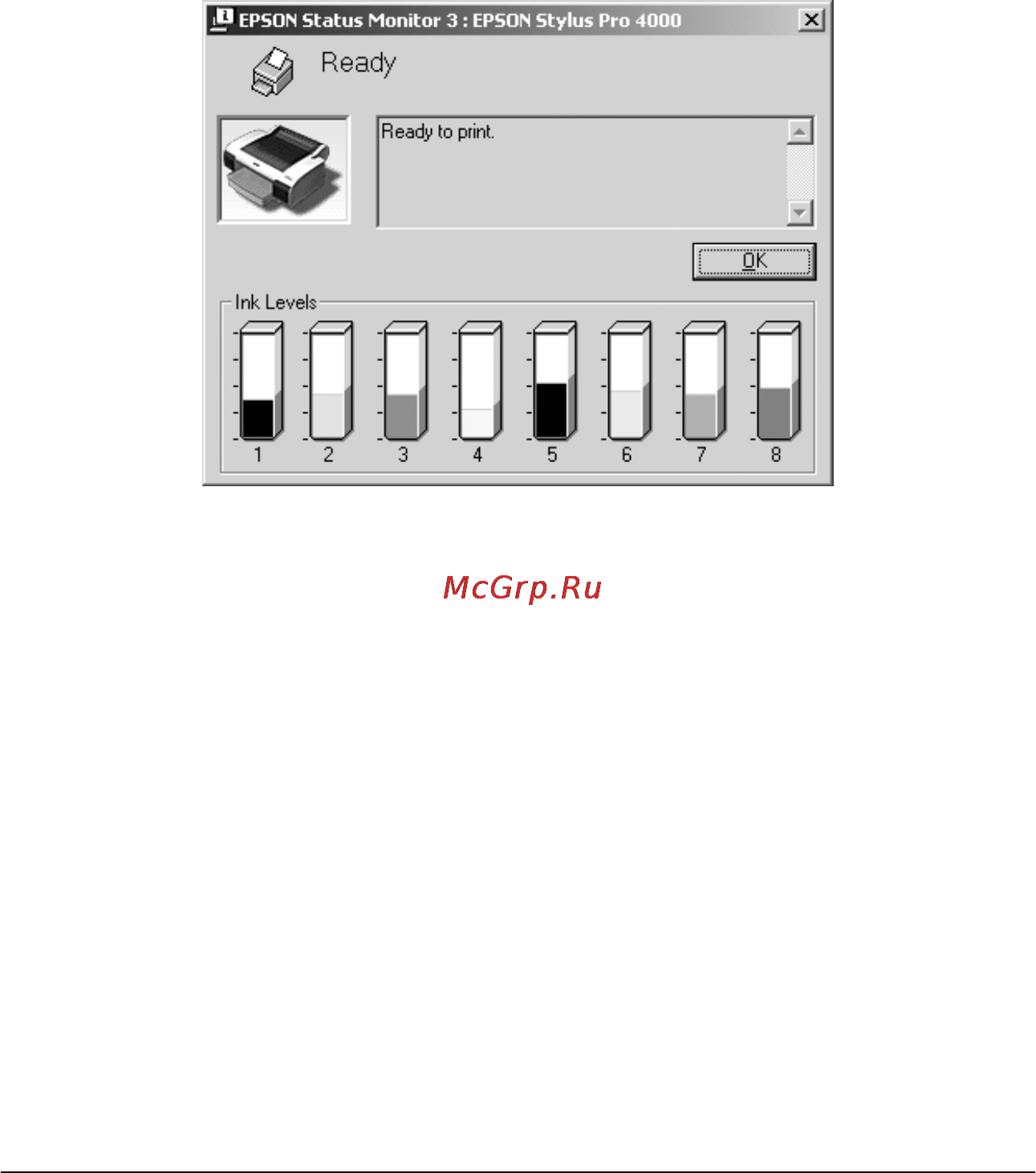 Epson Stylus Pro 4000 [93/410] Работа с epson status monitor 3