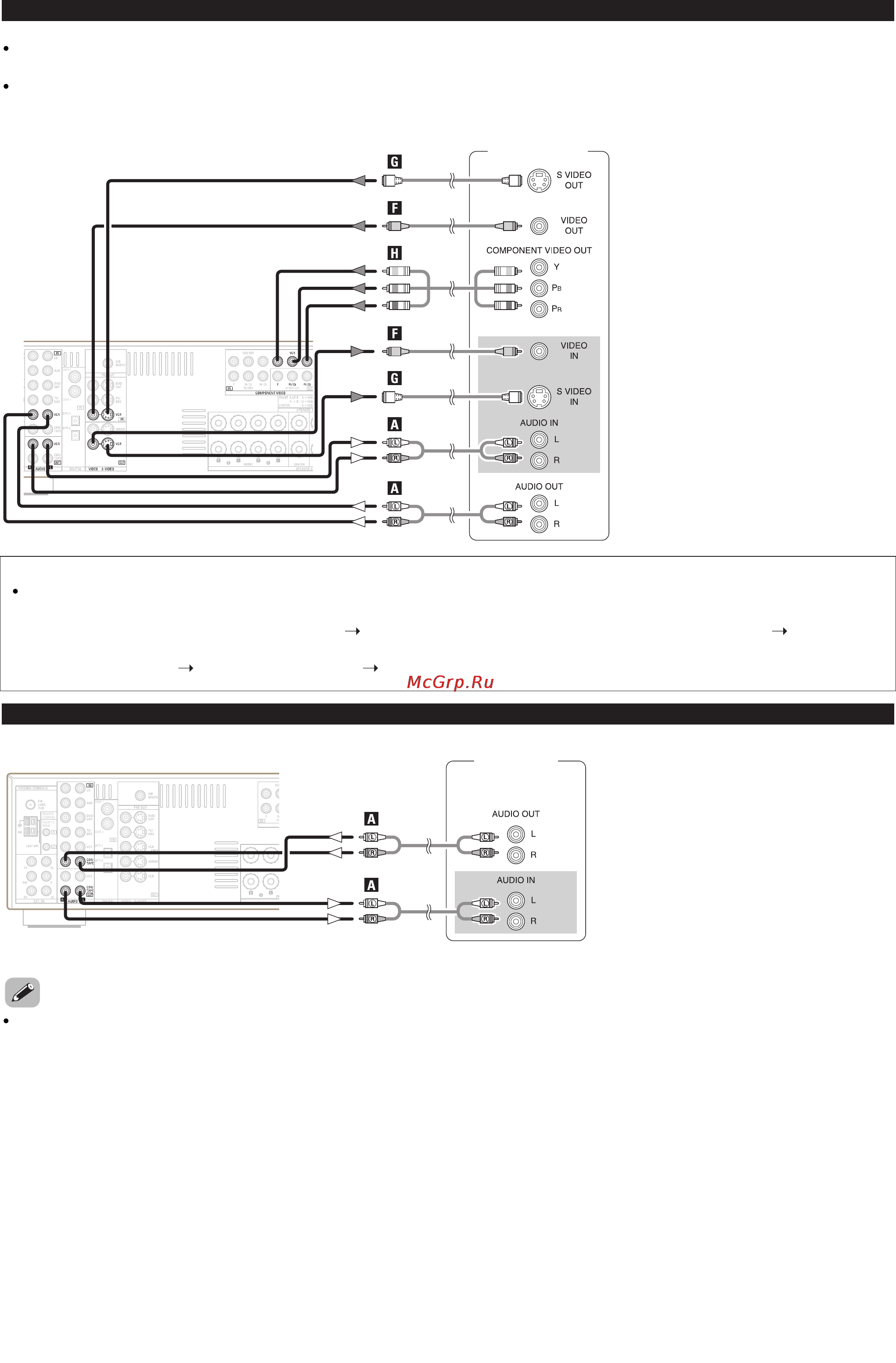 Denon AVR-1706 [20/73] Подключение кассетной деки cd рекордера или md рекордера